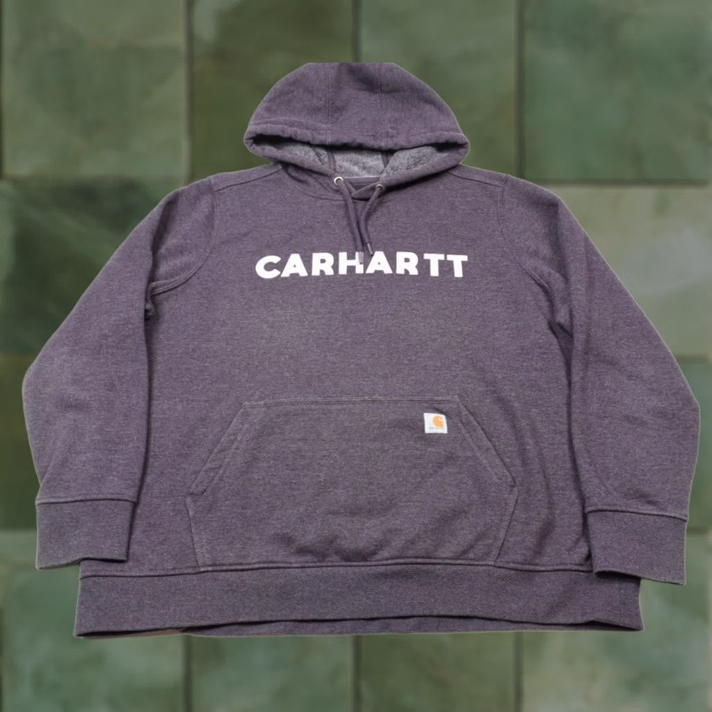 Carhartt Carhartt Hoodie Purple Long Sleeve Fleece Mid-Weight Pullover Womens Plus 2X Adults Womens Hoodie Pullover with Hooded Pockets Logo Size XXL / US 16-18 / IT 52-54 - 1 Thumbnail