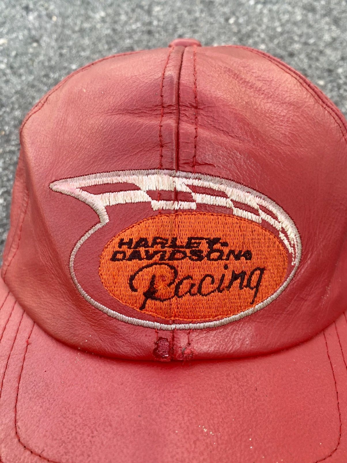 Genuine Leather × Harley Davidson × Vintage Vtg harley davidson leather hat Size ONE SIZE - 2 Thumbnail