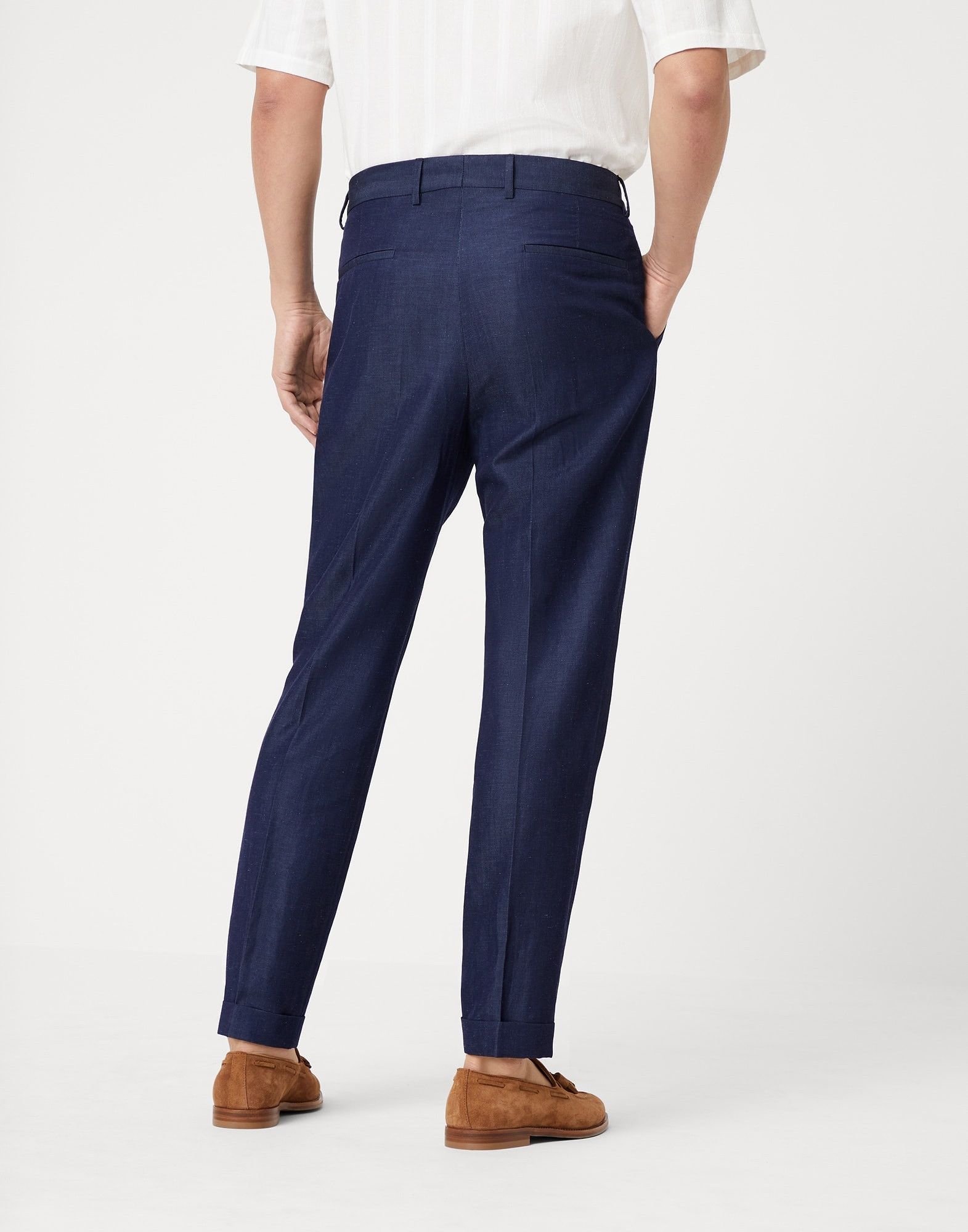 Brunello Cucinelli o1la1rc1a0425 Pants in Blue Size US 32 / EU 48 - 2 Thumbnail