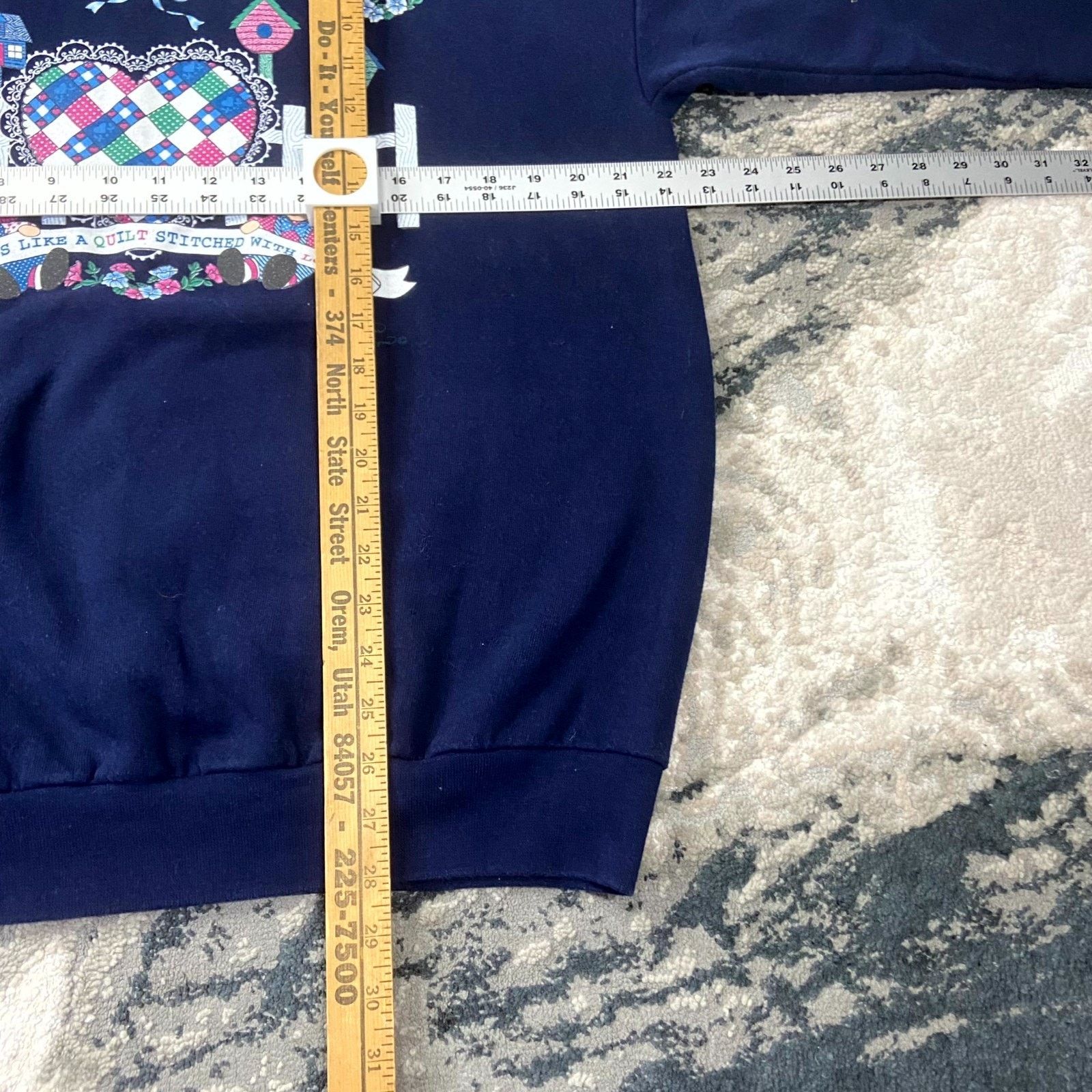 & Other Stories VTG 90s Endless Designs Sweatshirt Sz L Life Is Like A Quilt Size L / US 10 / IT 46 - 6 Thumbnail