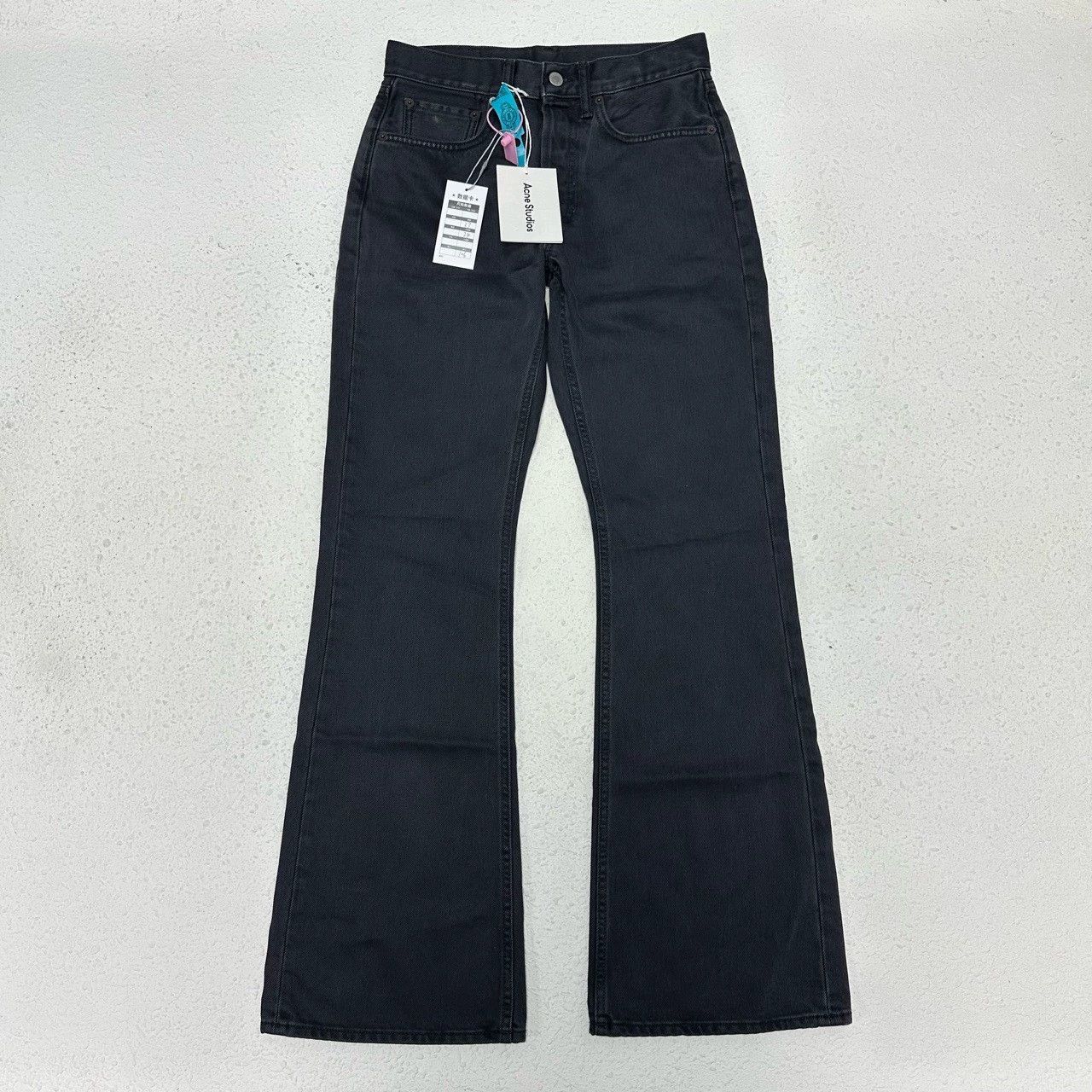 deep gray cleanfit flared denim pants