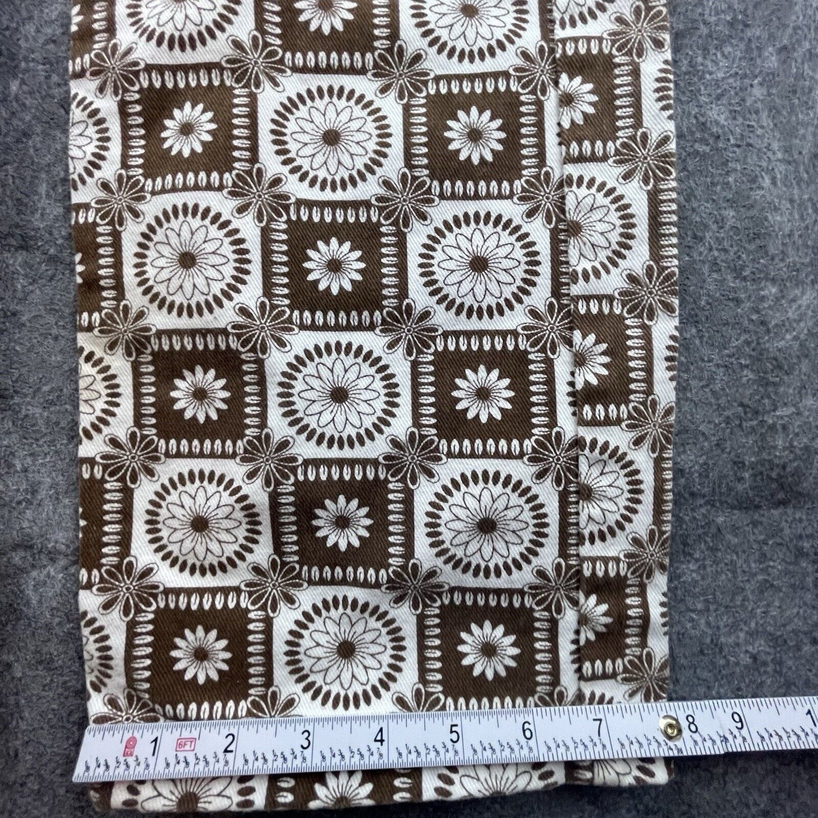 Denim & Co. Denim Co Jeans Womens 0 Brown White Floral Wide Boho Baggy Size 25" / US 0 / IT 36 - 5 Thumbnail