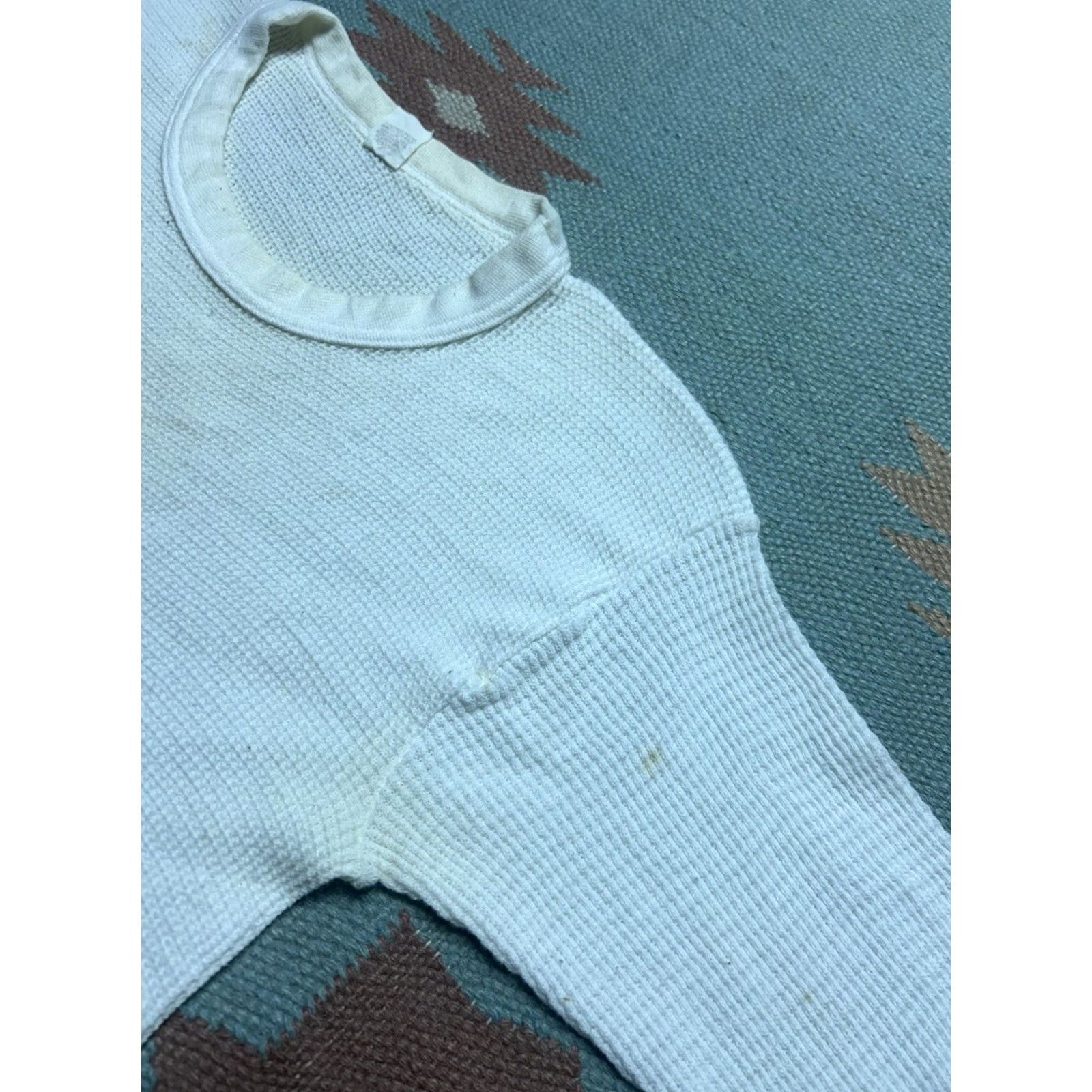 Vintage VINTAGE 70s 80s waffle knit thermal shirt blank white base layer women’s XL Shirt Womens XL White waffle knit thermal shirt Size XL / US 12-14 / IT 48-50 - 6 Thumbnail