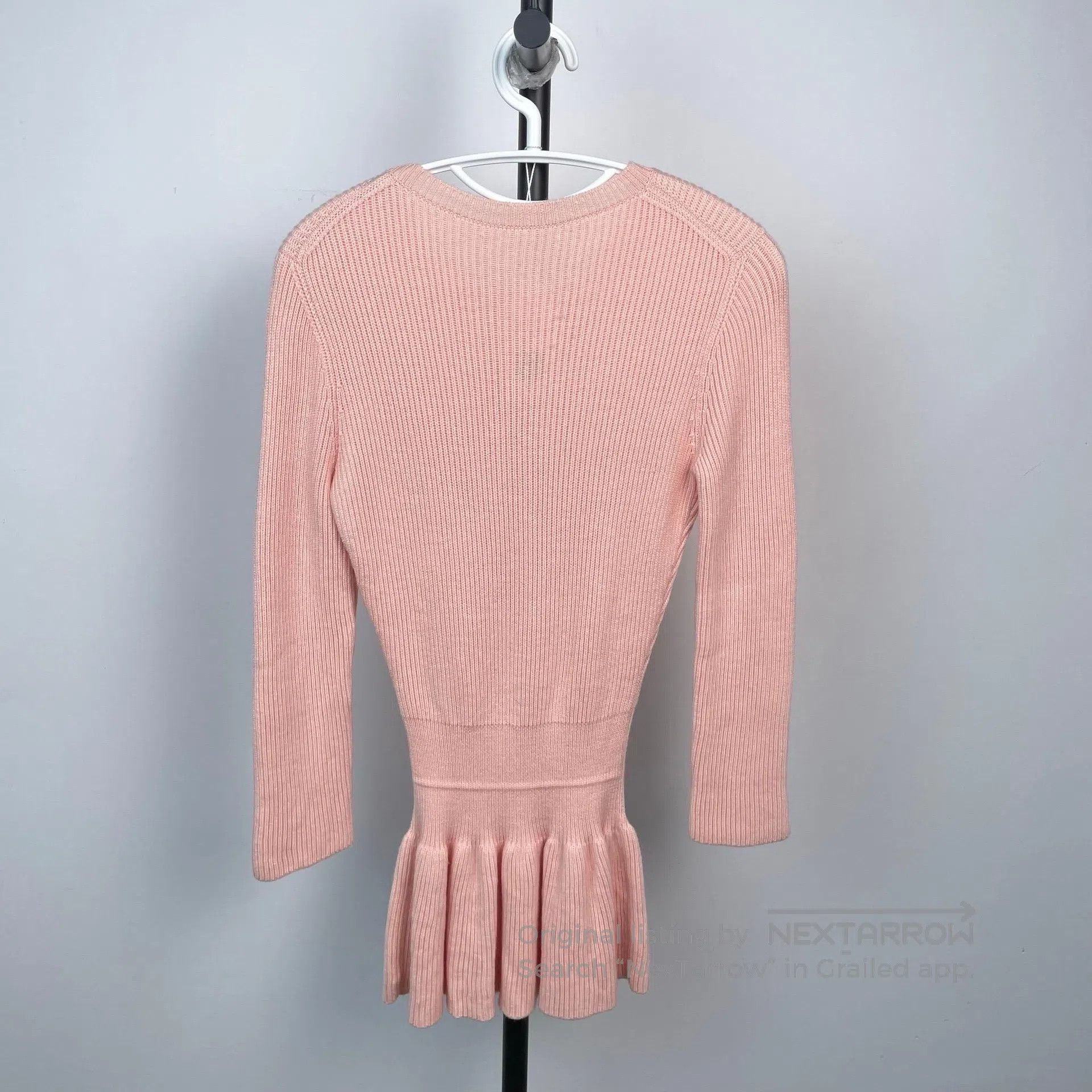 Dior Dior Nude Pink Long Sleeve Waist-Tie Knit Sweater Dress| Size XS / US 0-2 / IT 36-38 - 2 Thumbnail
