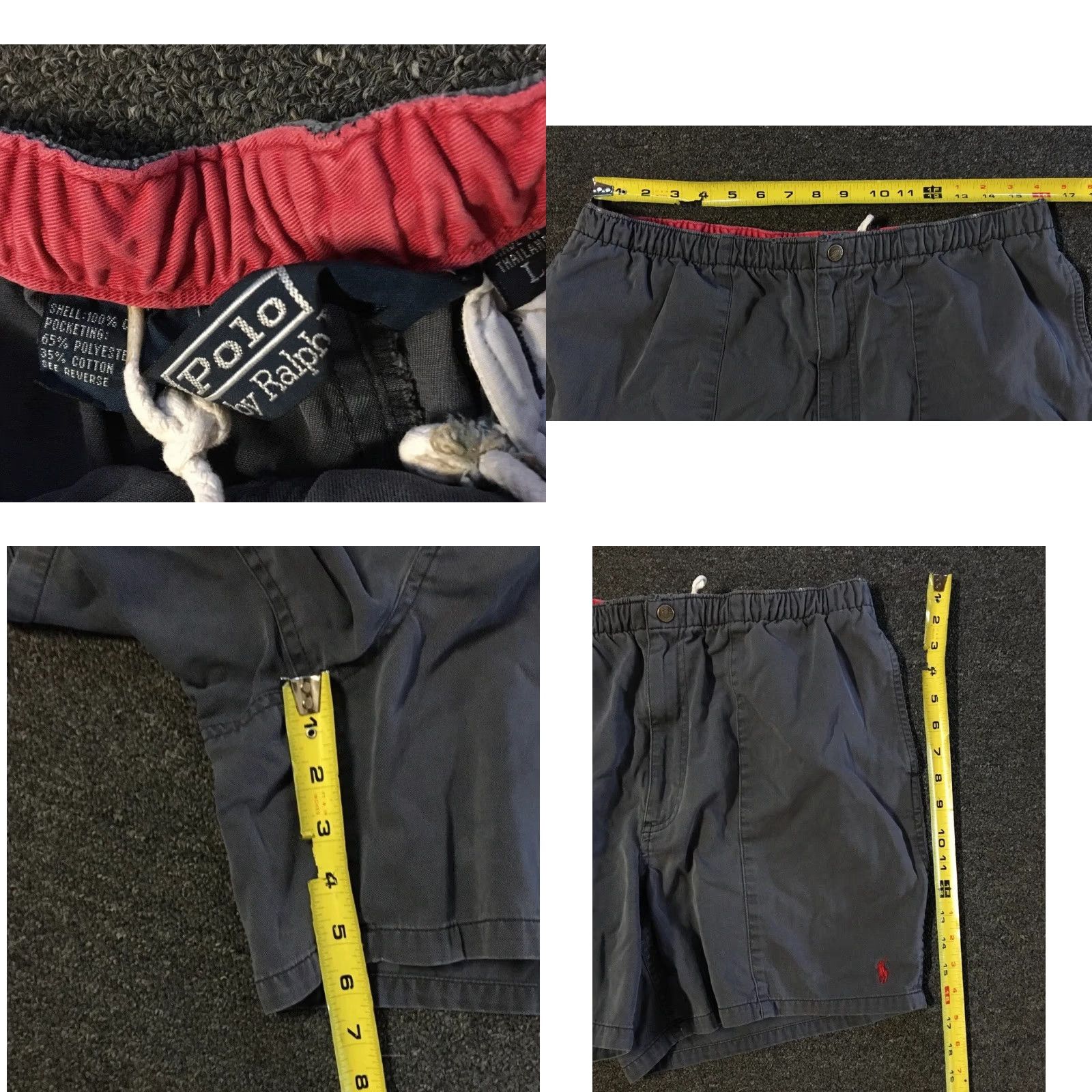 Polo Ralph Lauren Vtg 90s Polo Ralph Lauren Faded Spellout Drawstring Shorts Polo Ralph Lauren Shirt Men L Gray 90s Grunge Logo Polo Ralph Lauren Mens Shorts Size US L / EU 52-54 / 3 - 9 Thumbnail