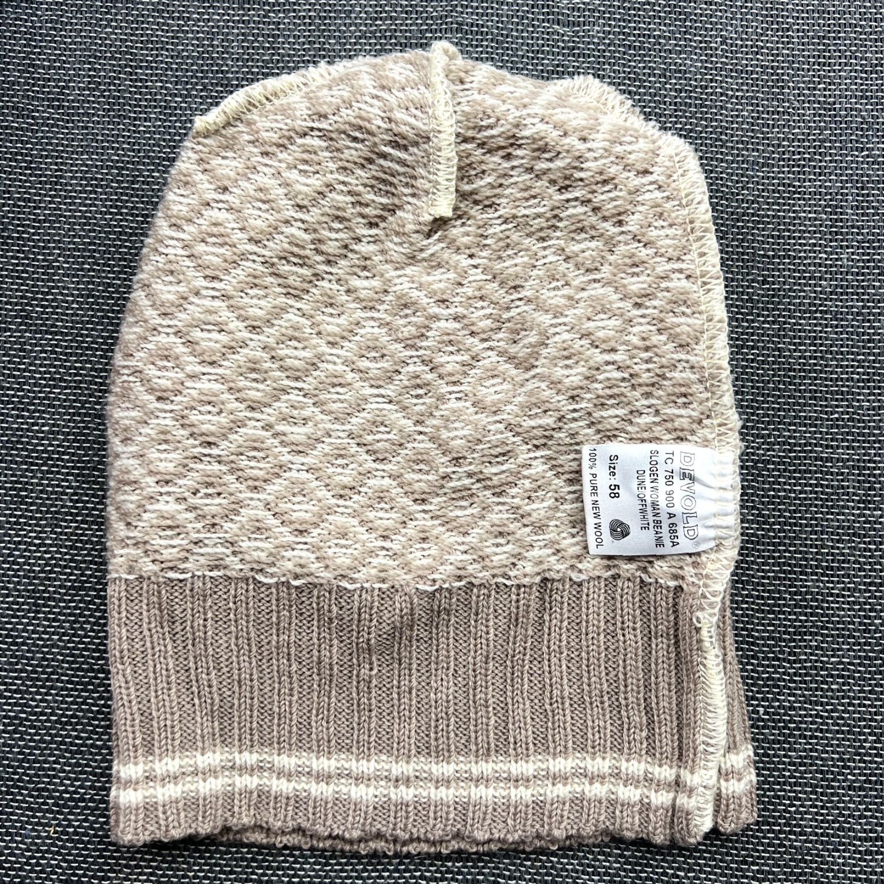 Vintage Devold Beanie Hat Womens 100% Pure New Wool One Size 58 Dune Beige Knit Thermal Solid Unisex Adults Winter Hair Accessories Mens Womens Size ONE SIZE - 3 Thumbnail