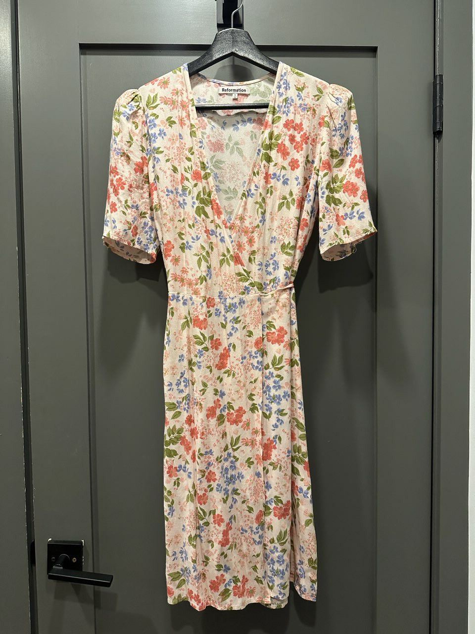 Reformation Floral Wrap Midi Dress - Size S