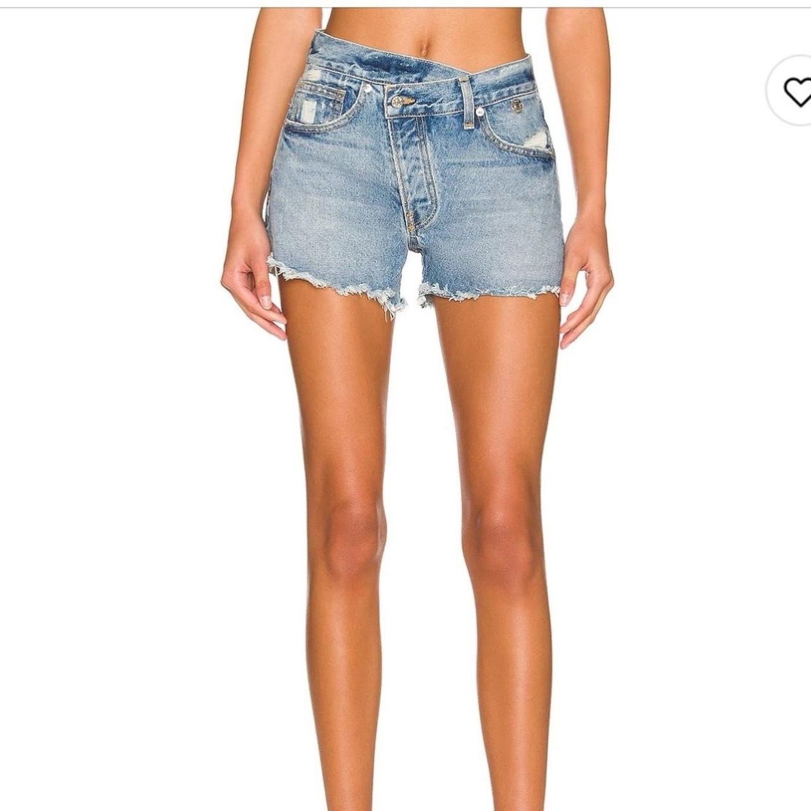 EB Denim EB denim Jeanette Crossover Jean Shorts 24 Size 24" / US 00 / IT 34 - 2 Thumbnail