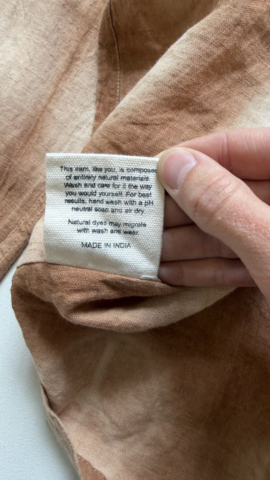 Story Mfg. Brown/Beige ‘Peace Tie Dye’ Print Shirt Size US S / EU 44-46 / 1 - 11 Thumbnail