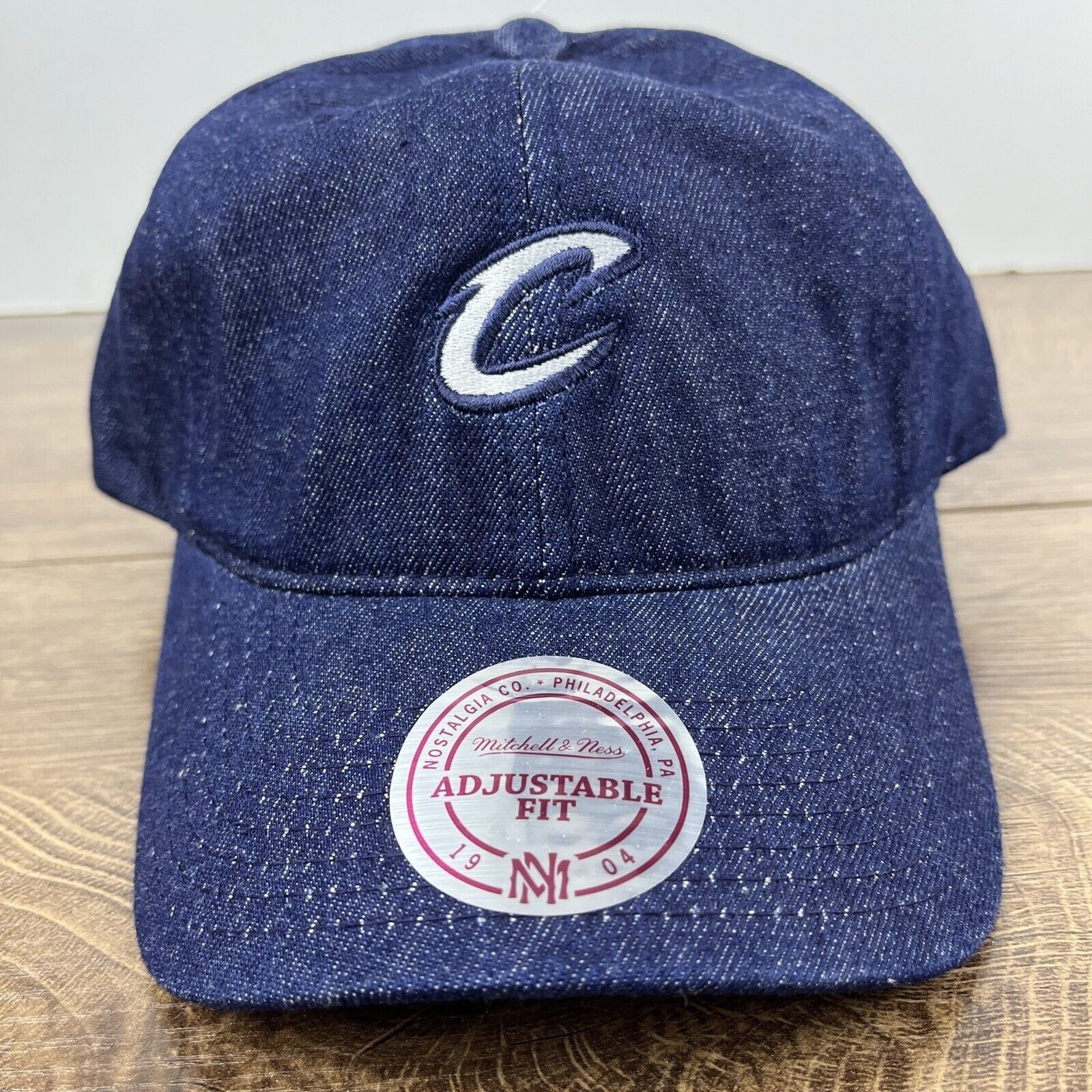 Mitchell & Ness Cleveland Cavaliers Hat NBA Mitchell & Ness Blue Hat Adjusta Size ONE SIZE - 6 Thumbnail