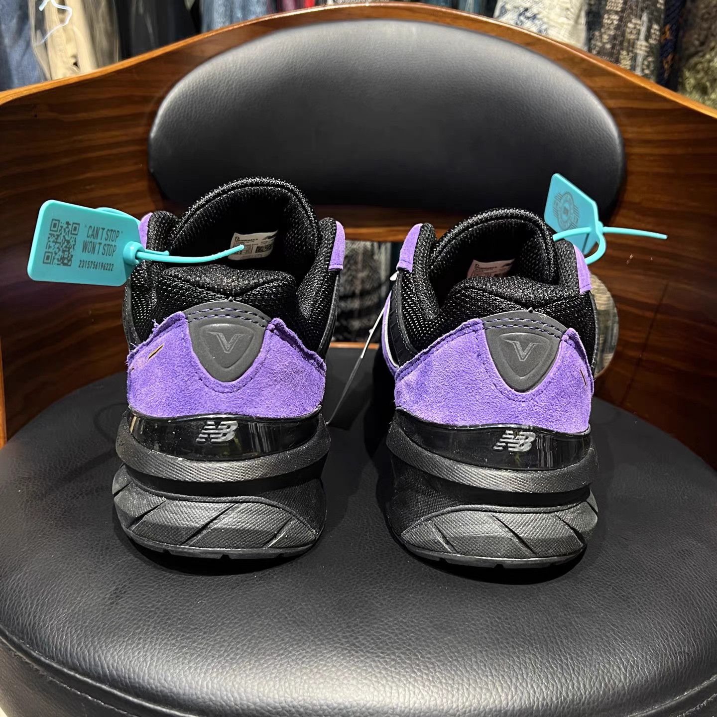 New Balance New Balance 990v5 Leonard PE Black & Purple Sneakers K15 Size US 11.5 / EU 44-45 - 3 Thumbnail