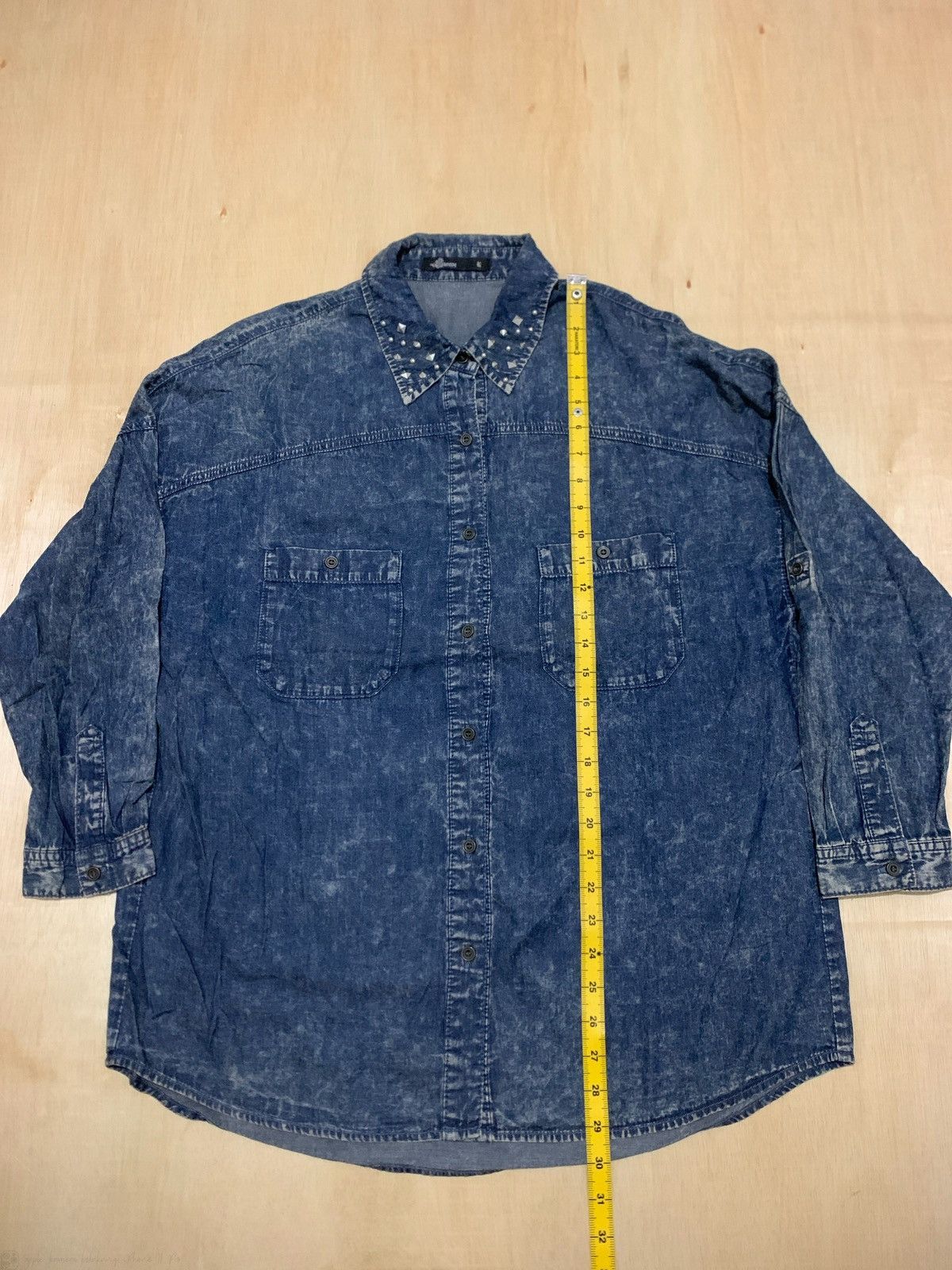 20471120 × Japanese Brand Vintage Sudeve Denim shirt Ifsixwasnine Lgb style Size US XL / EU 56 / 4 - 9 Thumbnail
