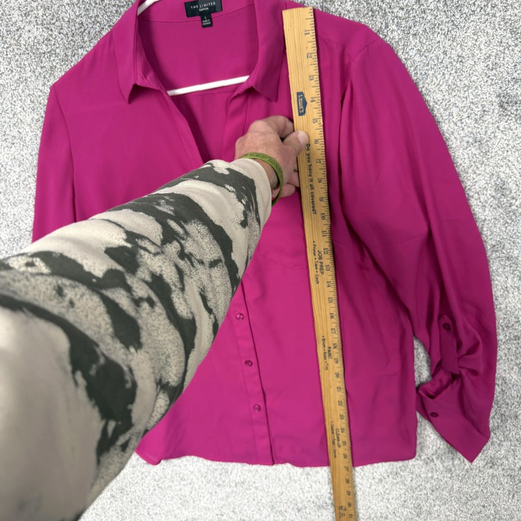 Vintage VINTAGE: No. The Limited Ashton Blouse L Magenta Silky Crepe Office Siren Chic Barbiecore Size L / US 10 / IT 46 - 2 Thumbnail