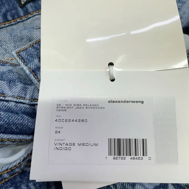 Alexander Wang Alexander Wang SS24 Logo Print Denim Pants - Size 24" / US 00 / IT 34 - 6 Thumbnail