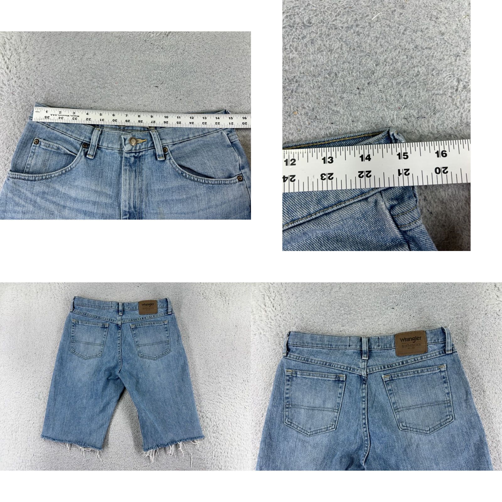 Denime NovaMen Shorts 36 Blue Cutoff Denim Jean Cotton Carpenter Hammer Loop 36x10 Mens Regular 36 Blue Denim Short Casual 5-Pocket Stretch Vintage No Size US 36 / EU 52 - 9 Thumbnail