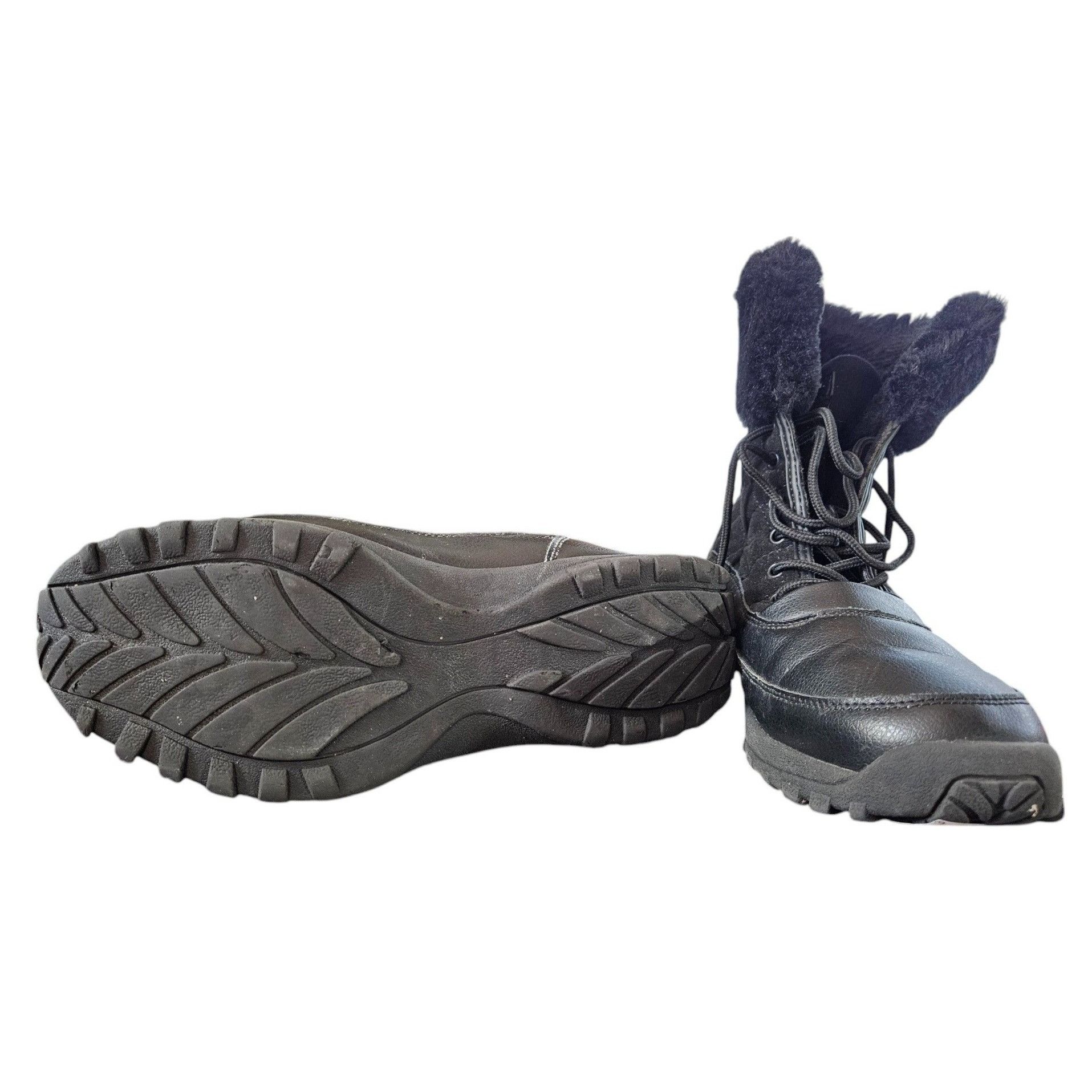 U.S. Polo Assn. U.S. Polo Assn. Womens Black Fur-Lined Winter Boots Size 8 M Size US 8 / IT 38 - 6 Thumbnail