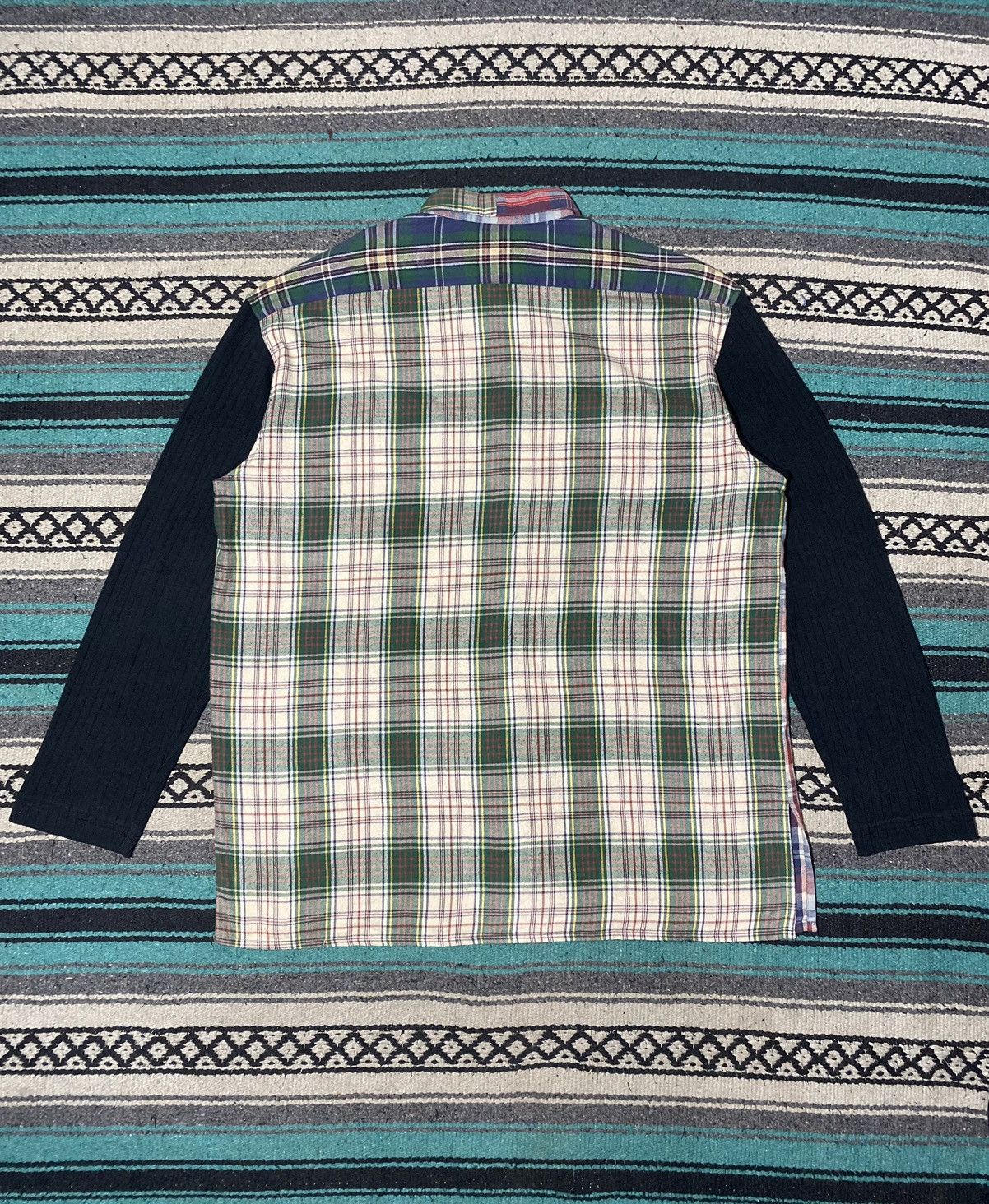 Dolce & Gabbana Dolce & Gabbana Reconstructed Flannel Knit Sleeve Shirt Size US XL / EU 56 / 4 - 6 Thumbnail