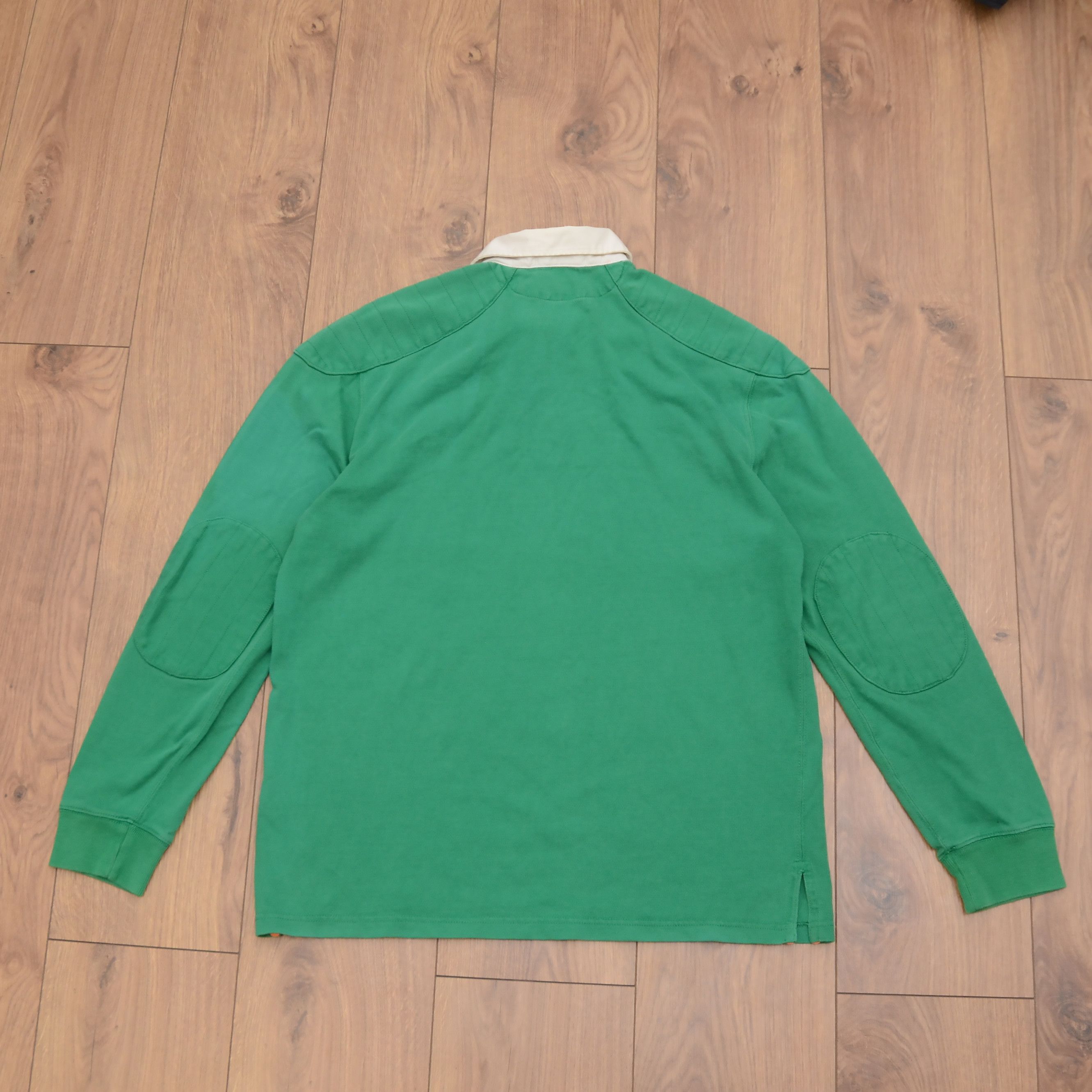 Polo Ralph Lauren Vintage Polo Ralph Lauren Long Sleeve Rugby Shirt Green Rare Size US L / EU 52-54 / 3 - 3 Thumbnail