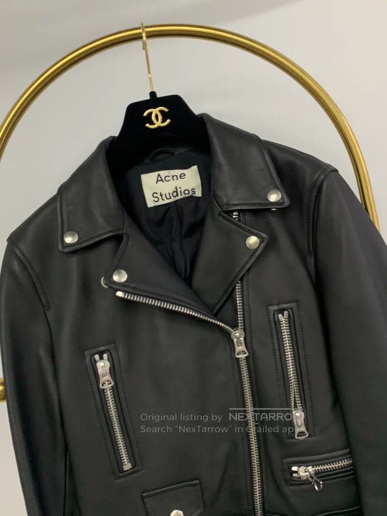 Acne Studios Acne Studios Classic black leather jacket Size XS / US 0-2 / IT 36-38 - 2 Thumbnail