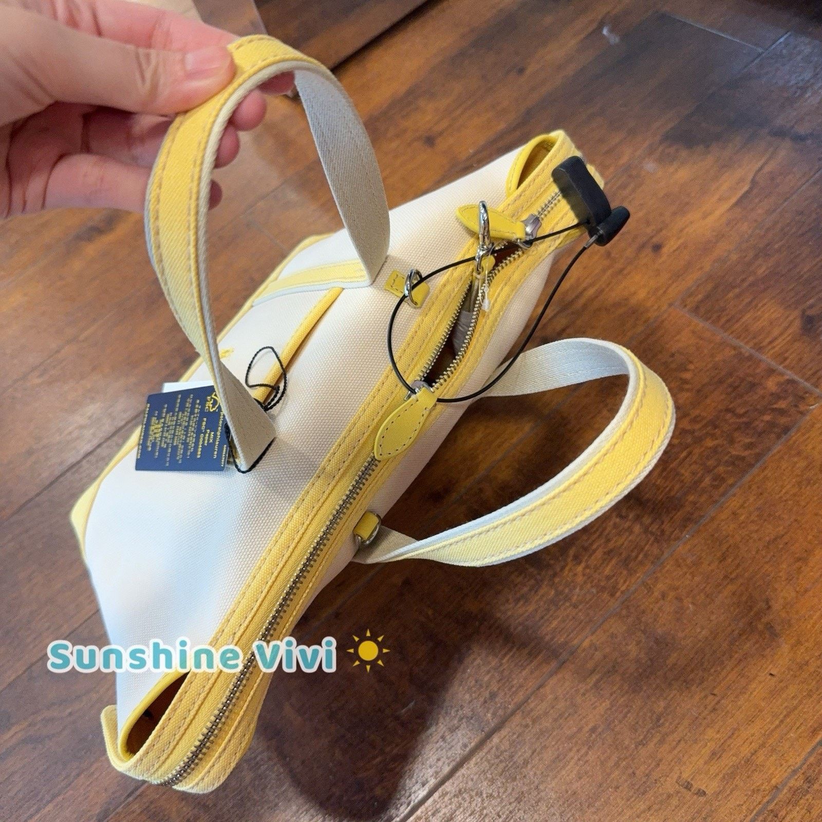 Polo Ralph Lauren NWT Polo Ralph Lauren Canvas Tote Bag Crossbody Cam Yellow Size ONE SIZE - 6 Thumbnail