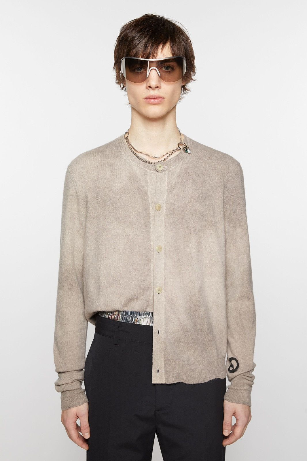Acne Studios Crew neck Cardigan - Vintage beige Size US M / EU 48-50 / 2 - 12 Thumbnail