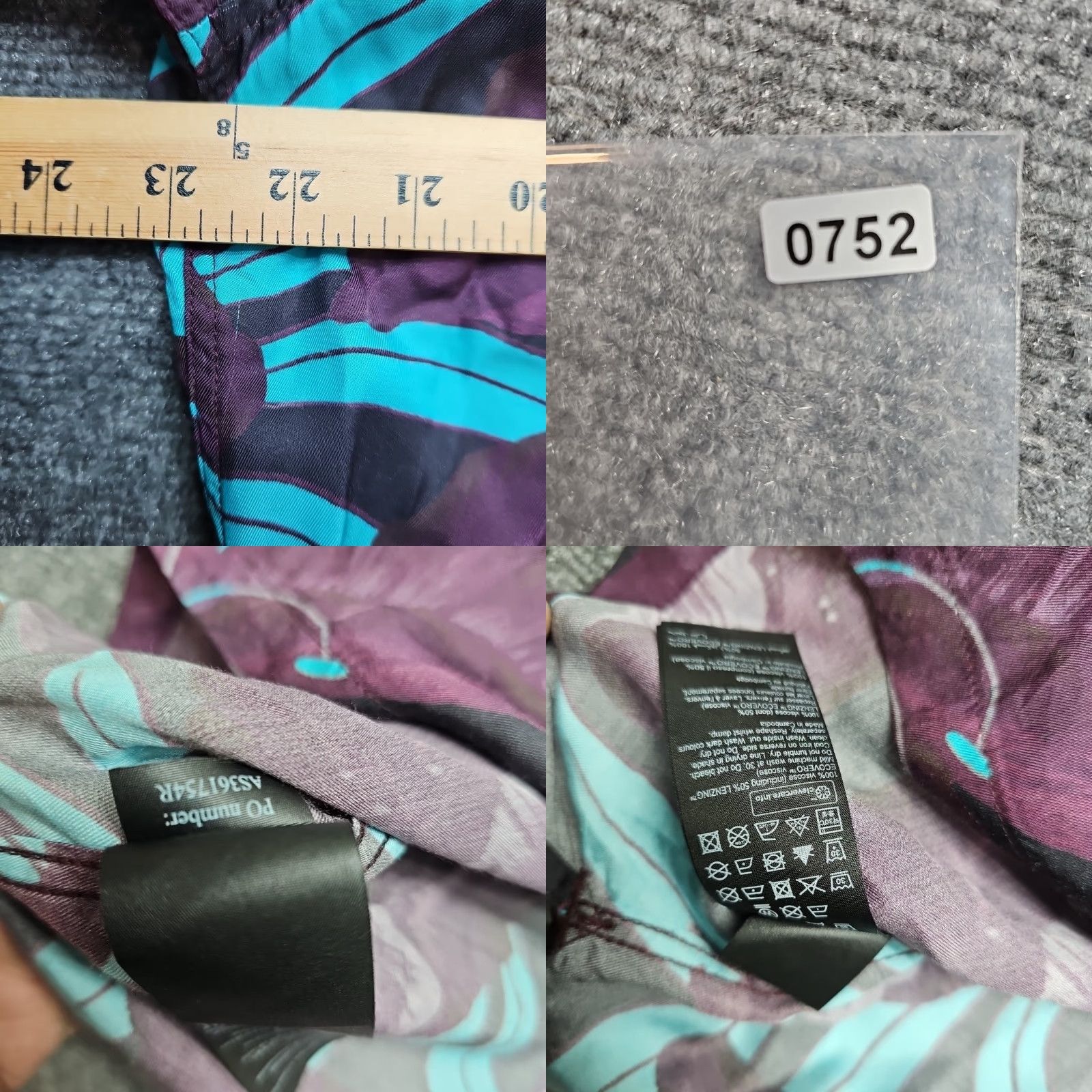 Allsaints AllSaints Shirt Men L Purple Teal Floral Loop Camp Collar Hawaiian Shirt Size US L / EU 52-54 / 3 - 8 Thumbnail