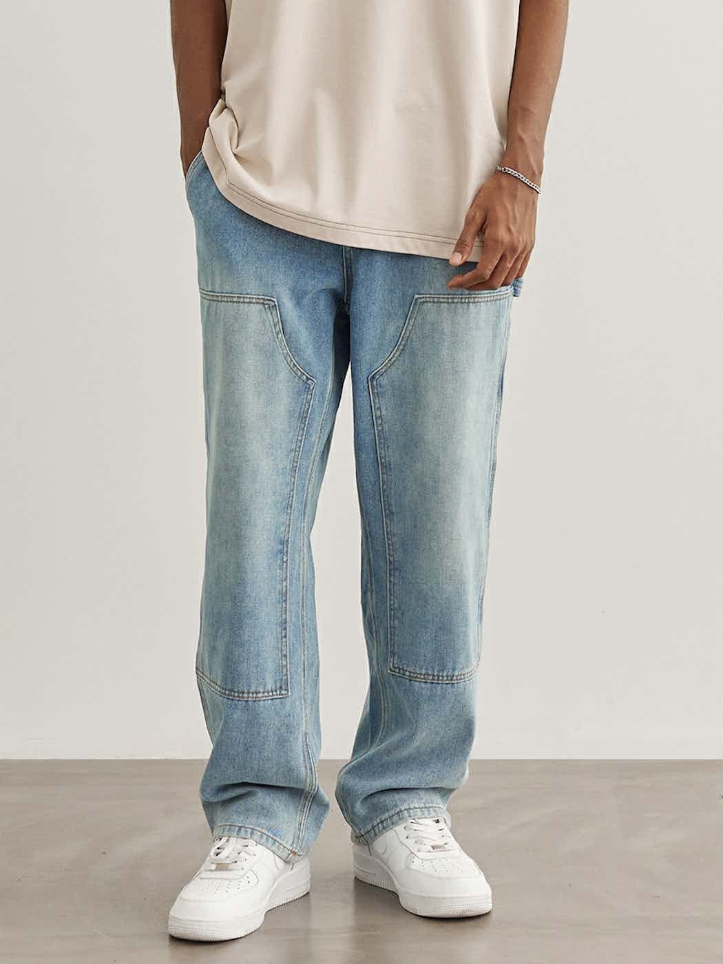 washed faded skate hiphop utility pants