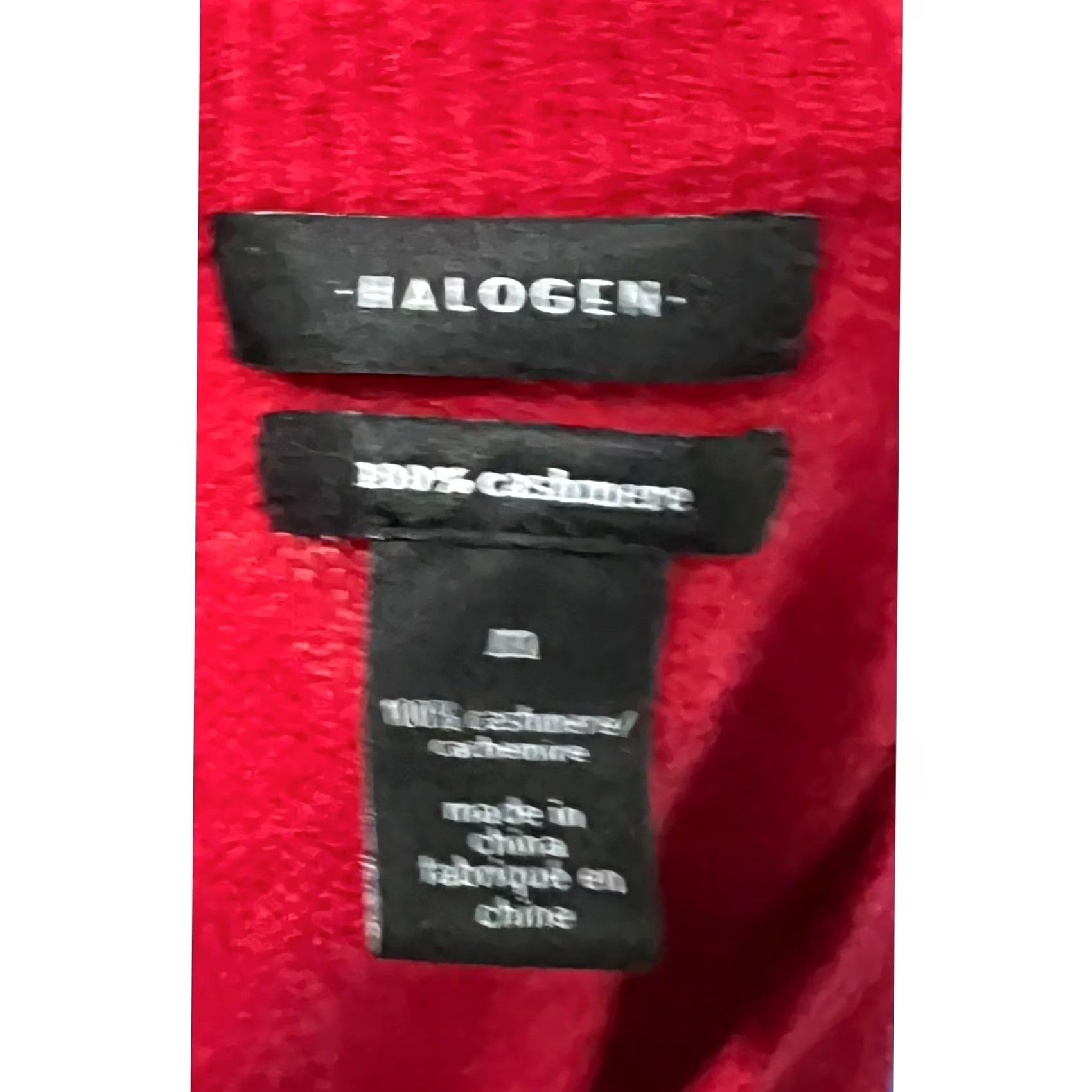 Vintage Halogen Sweater Crew Neck Long Sleeve 100% Cashmere Red Women Size M Pullover Knits Classic Casual Womens Size M / US 6-8 / IT 42-44 - 6 Thumbnail