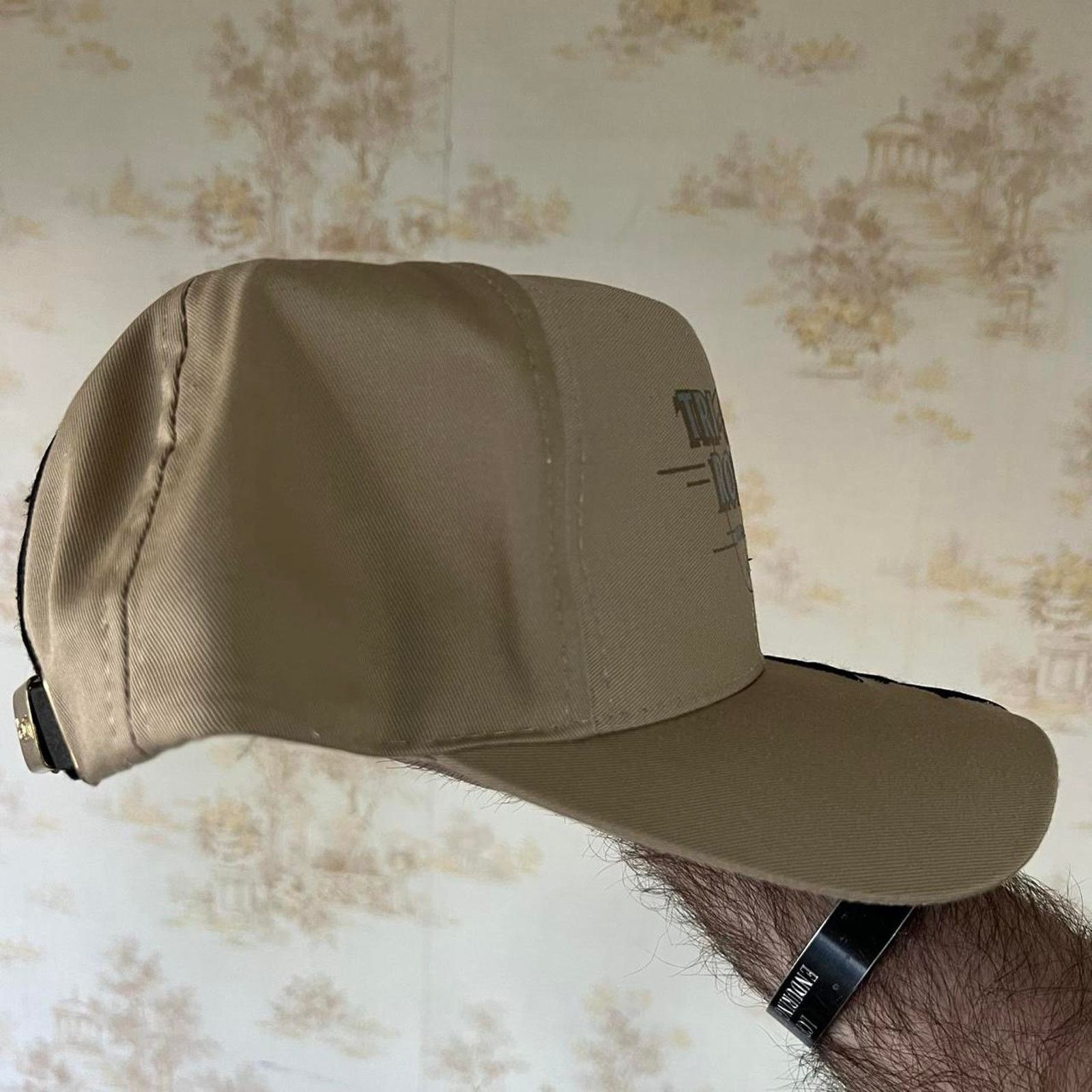 Vintage 1999 Tri-State Rodeo Hat | Tan Shockwave Strapback | OSFA Size ONE SIZE - 6 Thumbnail