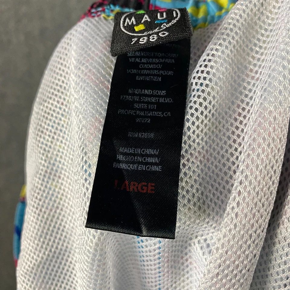 Other Maui Swim Shorts Men's Large 100% Polyester Adults Stretch L Size US 34 / EU 50 - 7 Thumbnail
