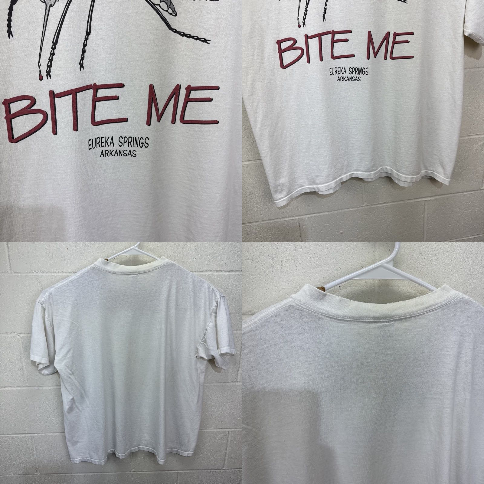 Vintage VINTAGE Eagle Products Men’s T-Shirt 2XL White 90s Mosquito Travel Souvenir Arkansas Size US XXL / EU 58 / 5 - 8 Thumbnail