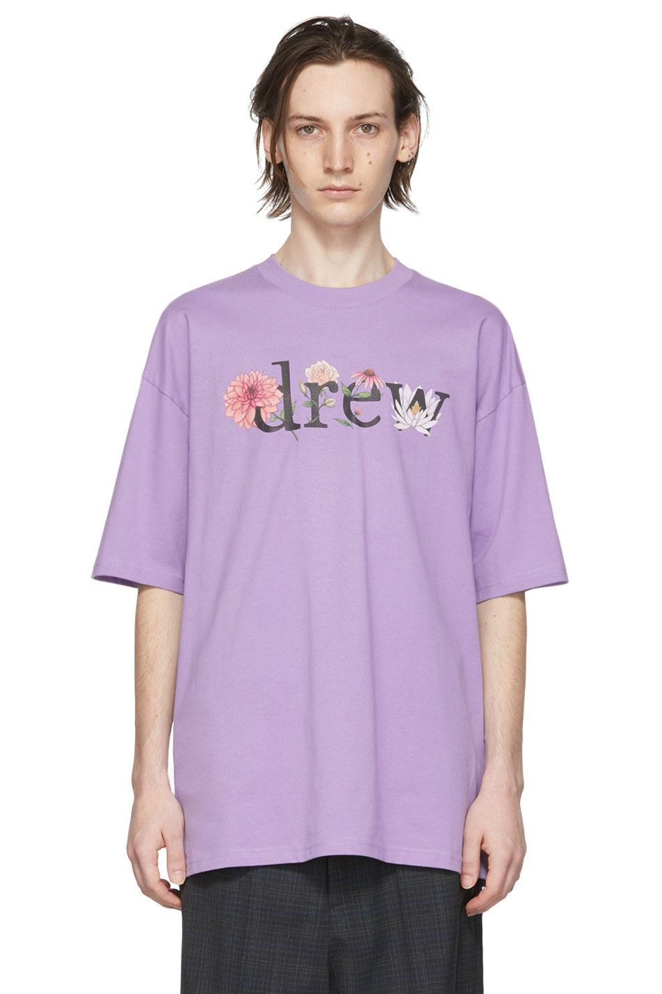 Drew House Drew House Floral Drew T-Shirt, Purple Medium Size US M / EU 48-50 / 2 - 1 Thumbnail