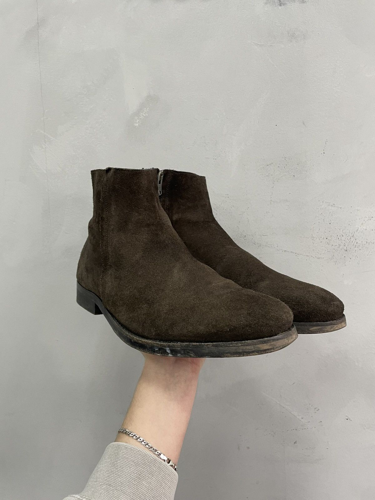 Allsaints All Saints brown ankle boots premium suede classic style Size US 12 / EU 45 - 1 Thumbnail