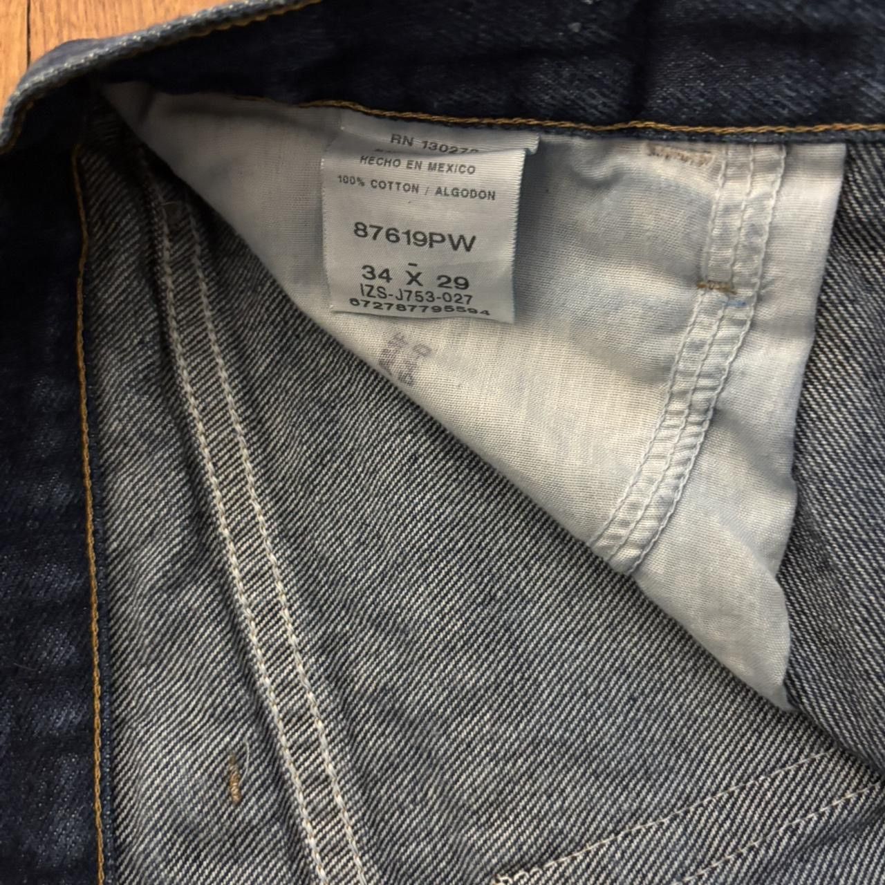 Rustler Early 2000s Dark Wash Rustler Blue Denim Jeans Size US 33 - 3 Thumbnail