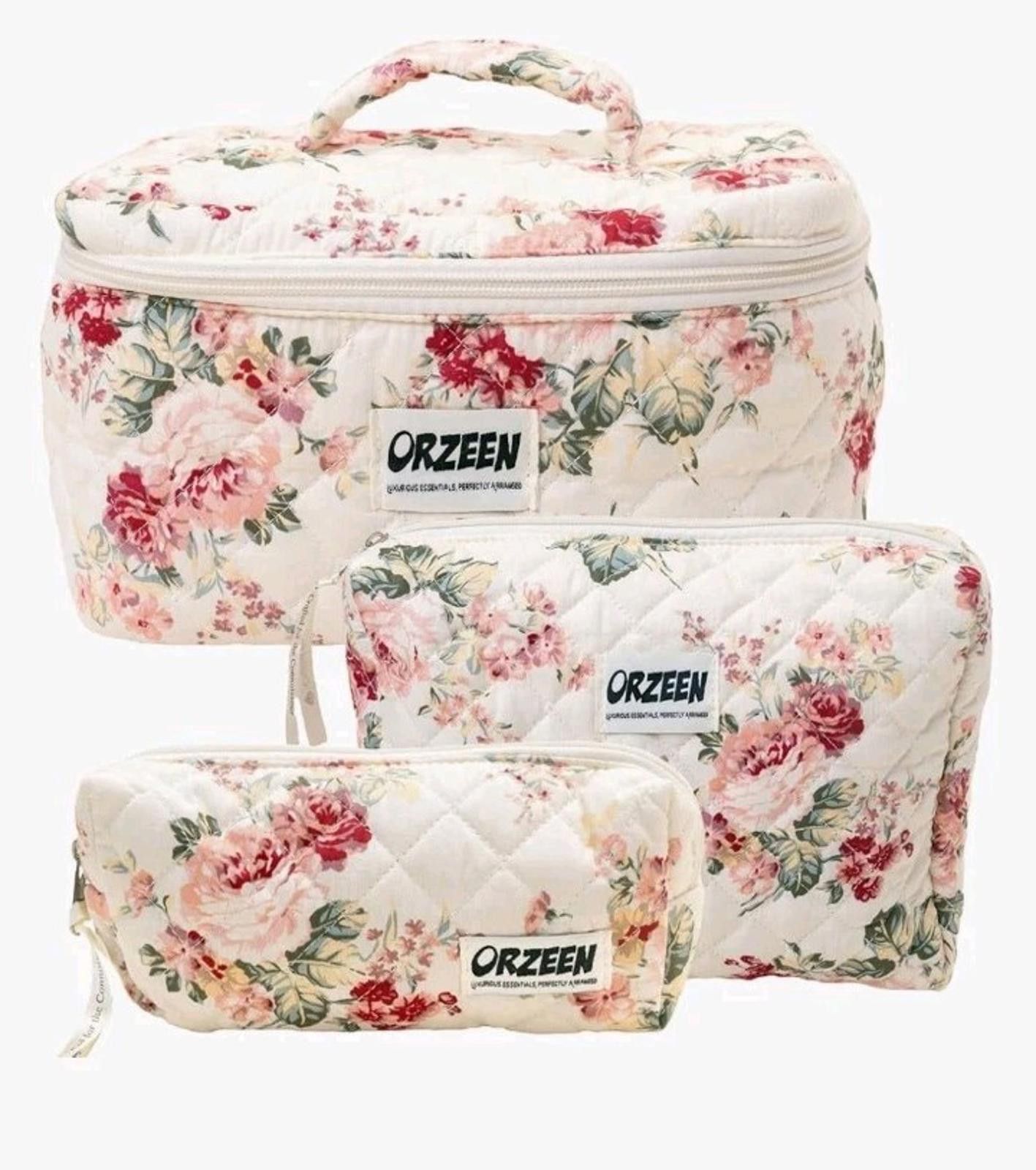 Other 3 Pack Floral Makeup Cosmetic Bags for Women - Multisize Size ONE SIZE - 1 Thumbnail