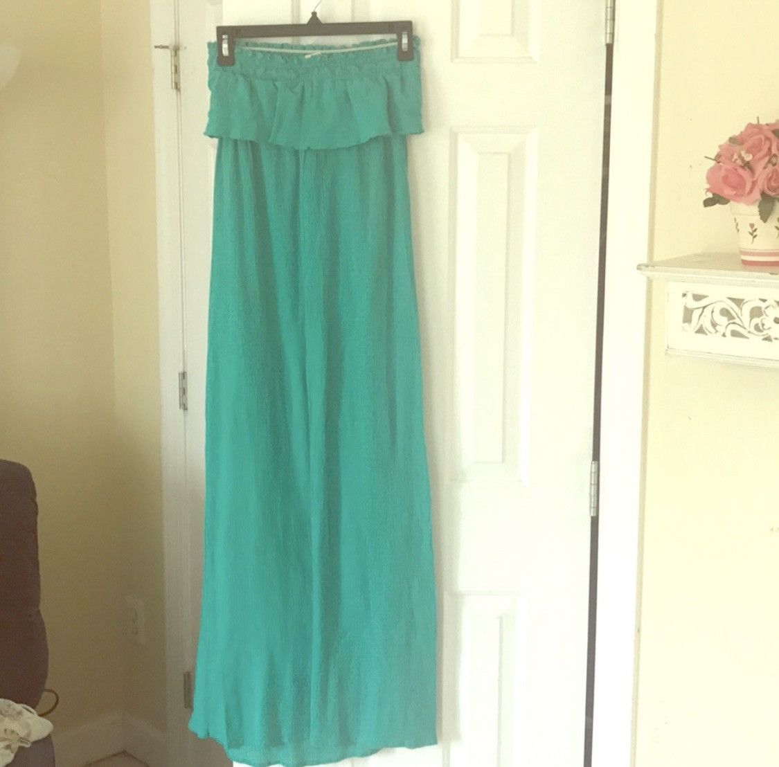 Other TURQUOISE COVER UP EMBROIDERED MAXI DRESS Size M / US 6-8 / IT 42-44 - 4 Thumbnail