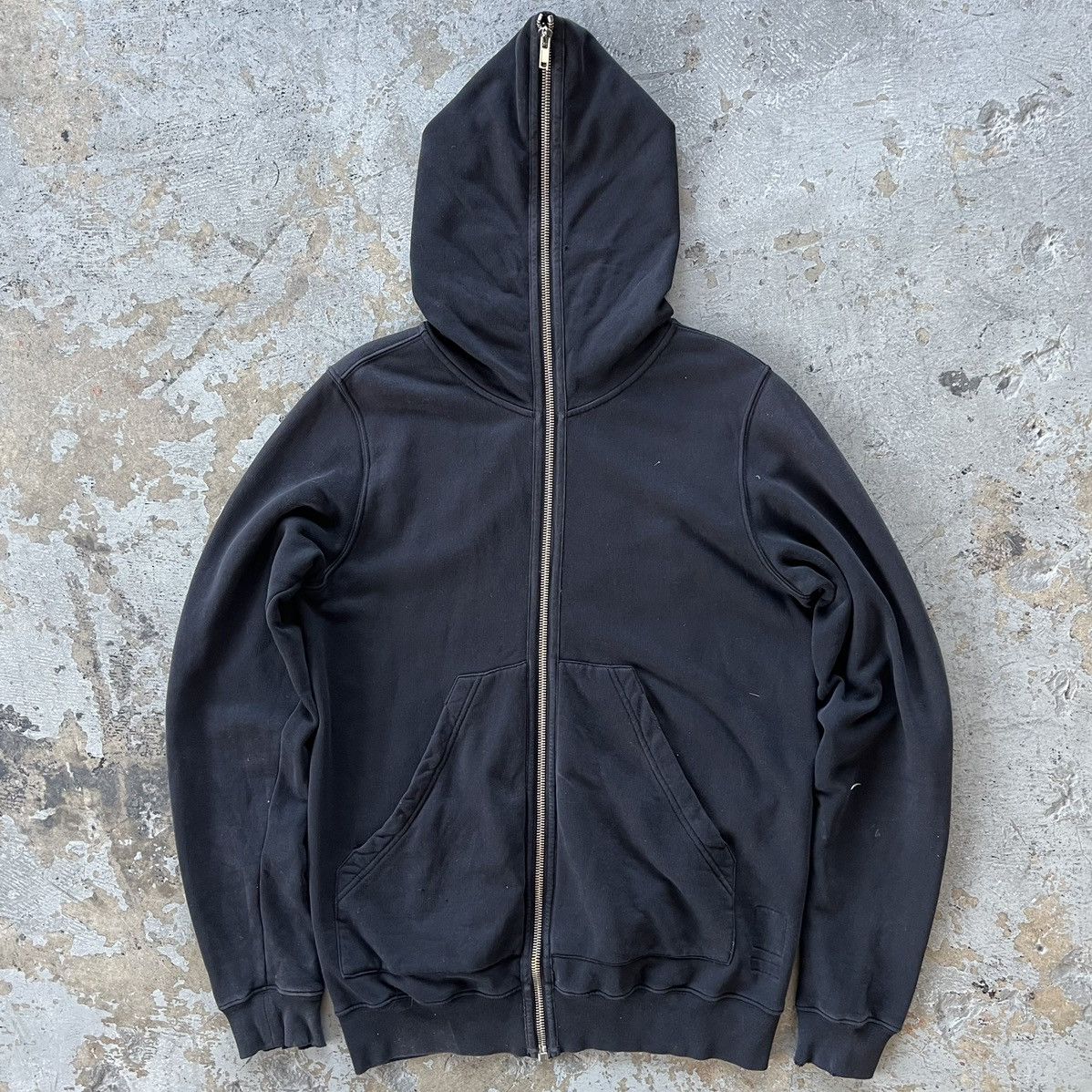 image of Rick Owens Gimp Full Zip Hoodie in Black, Men's (Size Large)