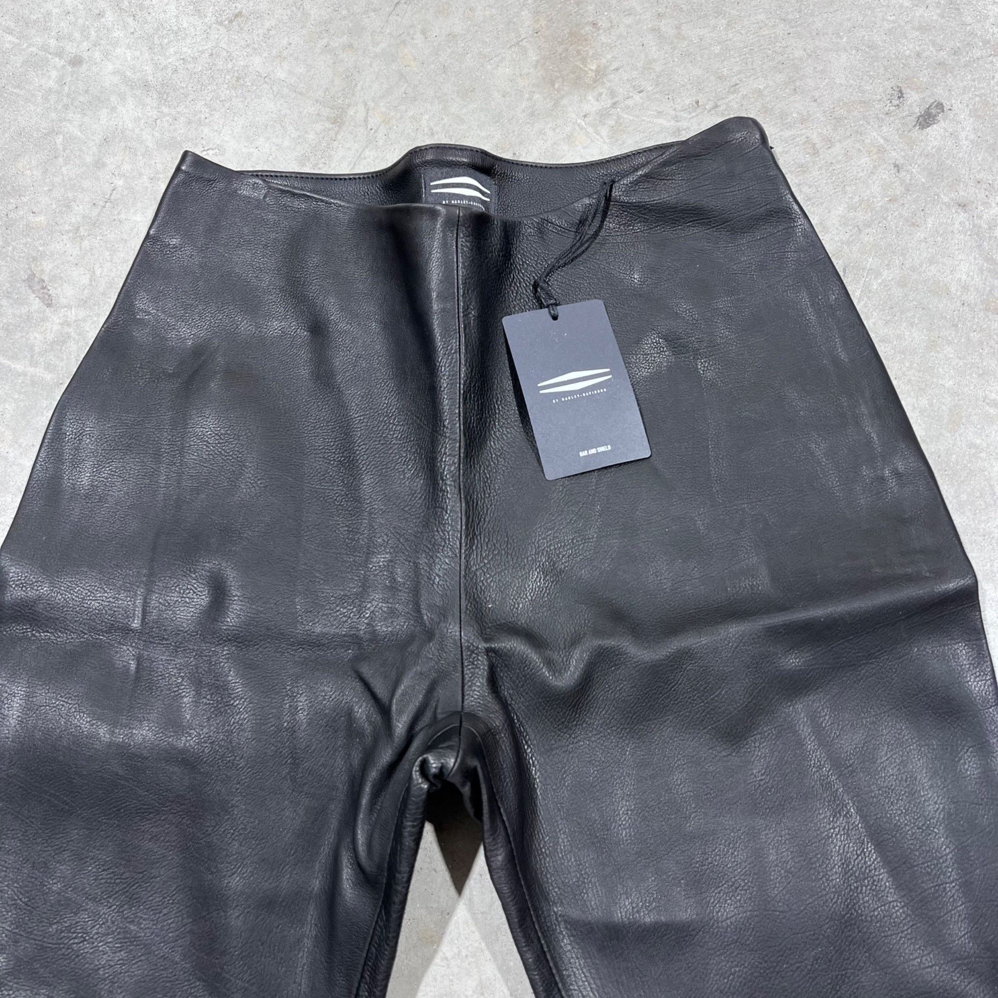 Harley Davidson NEW HARLEY DAVIDSON WOMEN'S STRETCH LEATHER LEGGINGS SZ M Size 28" / US 6 / IT 42 - 6 Thumbnail