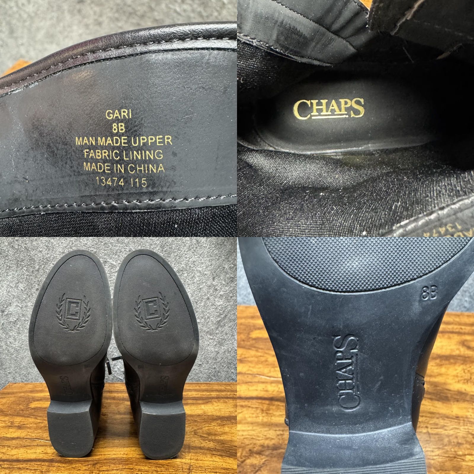 Chaps Chaps Gari Boots Womens 8 Black Mid Calf Riding Strap Buckle Zip Low Heel Size US 8 / IT 38 - 9 Thumbnail