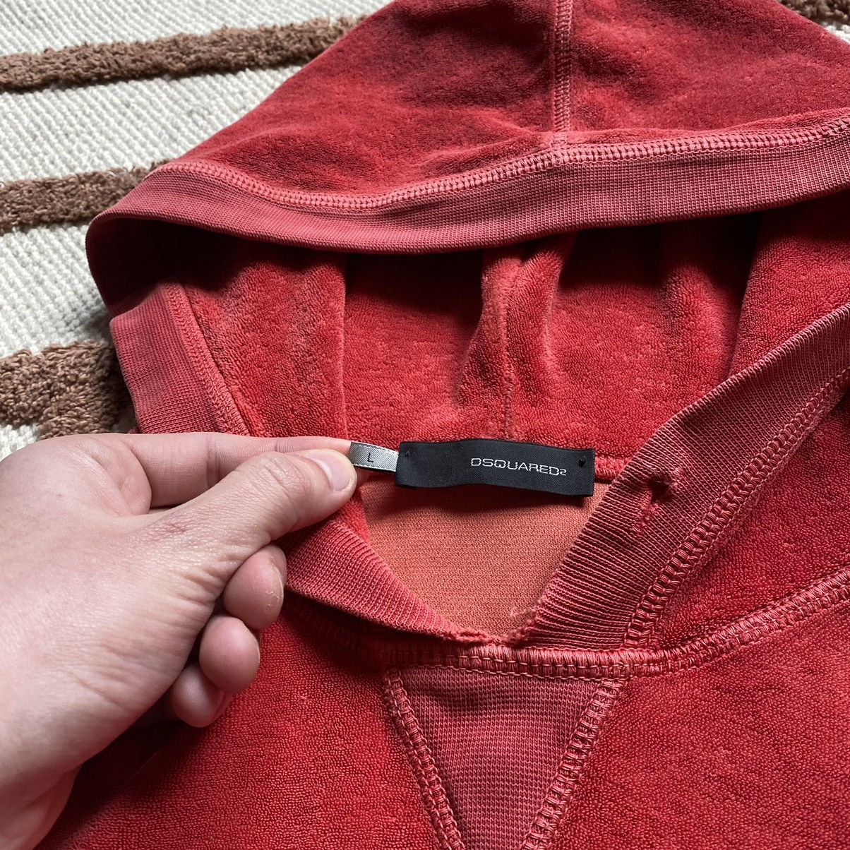 Dsquared2 DSQUARED2 RED VELOUR HOODIE Size US L / EU 52-54 / 3 - 5 Thumbnail