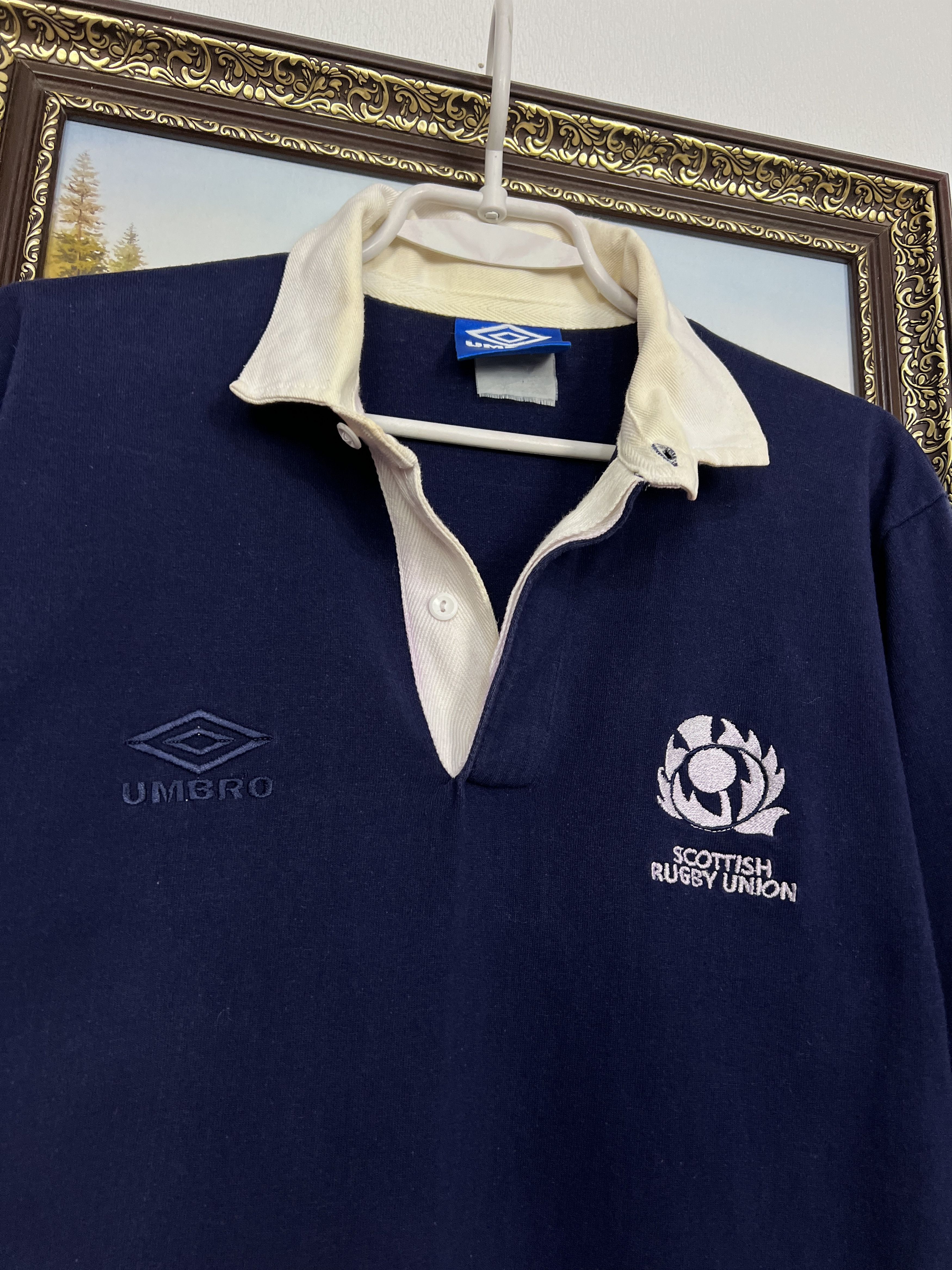 Umbro Vintage 90's Scotland Rugby Union Long Sleeve Jersey Trikot Size US L / EU 52-54 / 3 - 3 Thumbnail