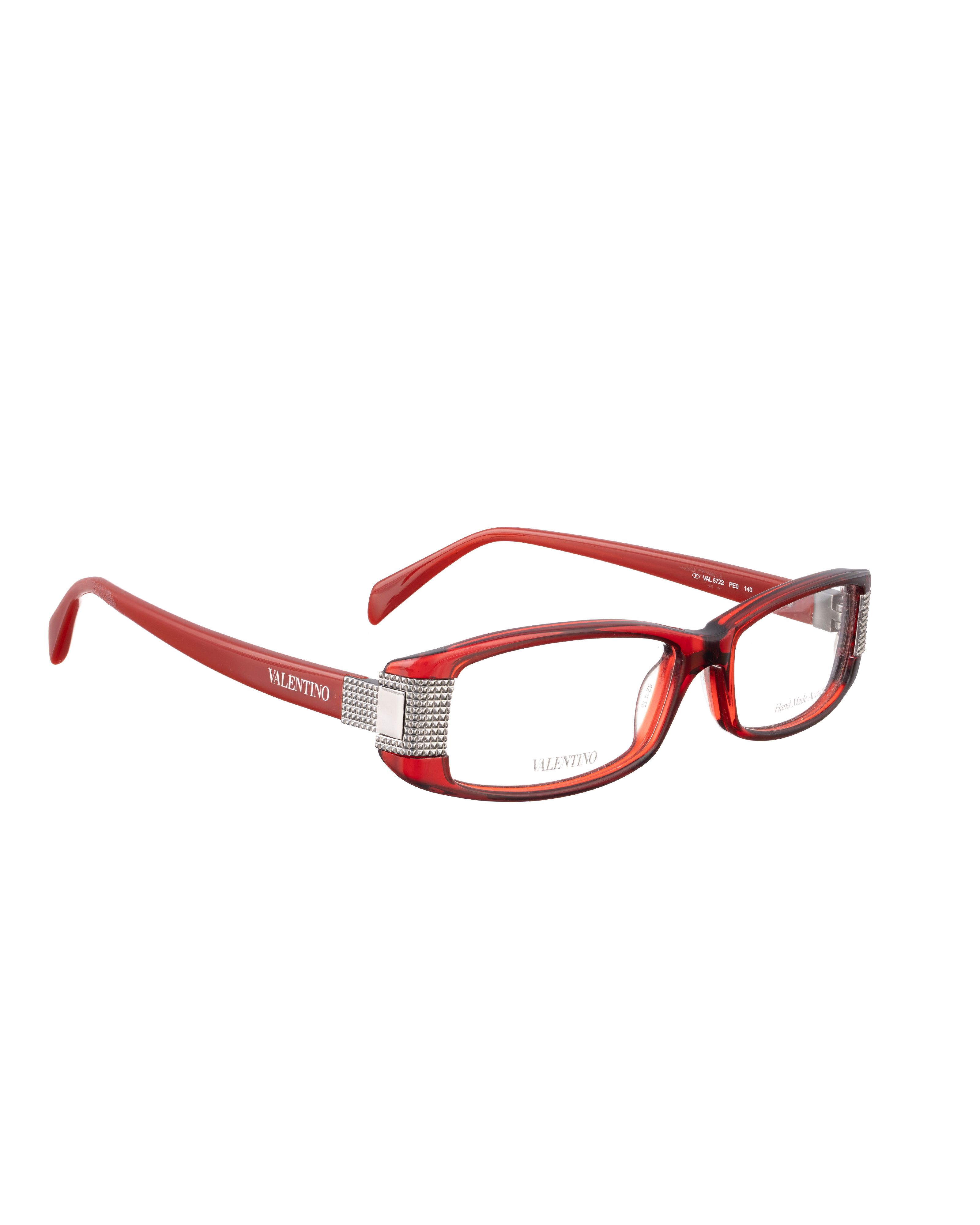 Valentino Valentino 00s Burgundy Glasses with Rinestones Size ONE SIZE - 1 Thumbnail