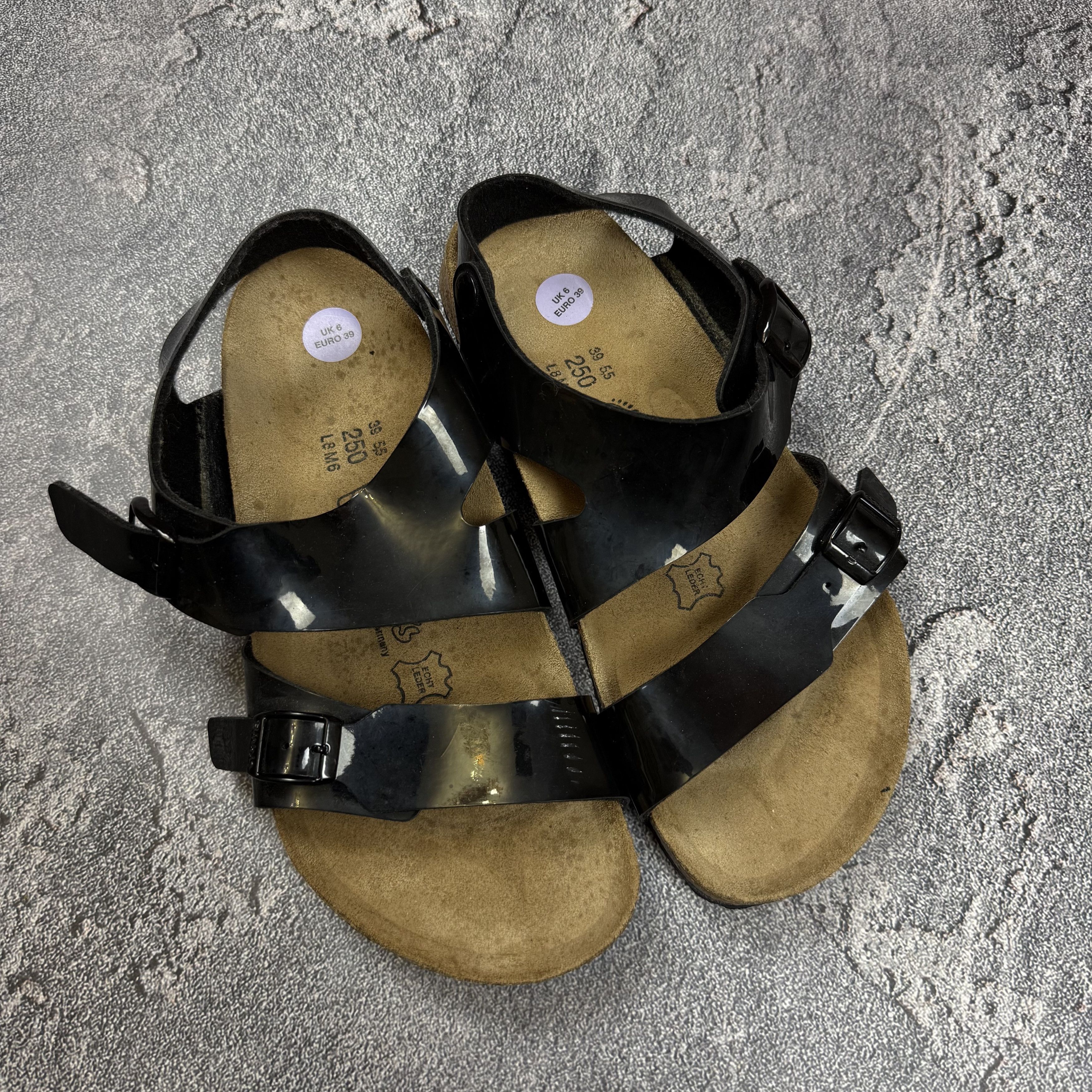 Birkenstock Vintage Berkinstock Birkis Flor Black Sandals 39 Size US 6 / IT 36 - 1 Thumbnail