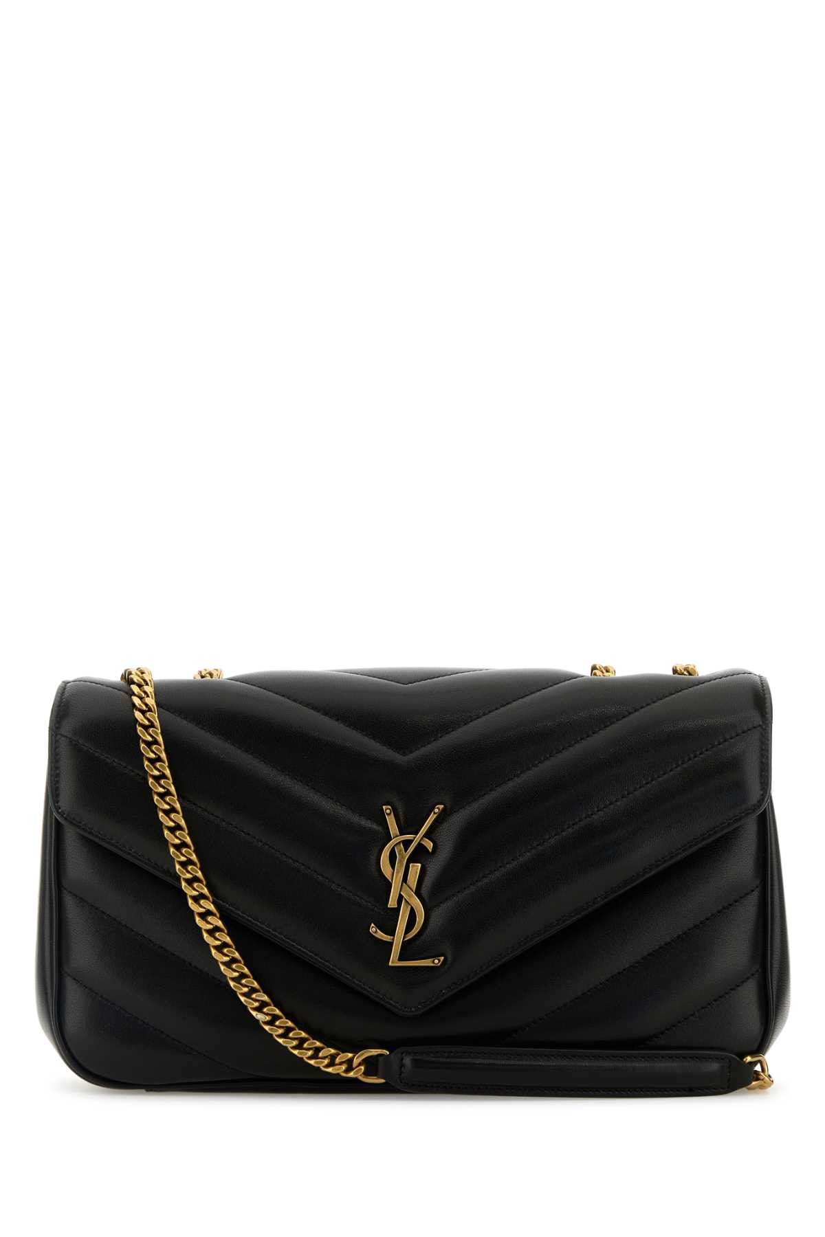 Saint Laurent Paris Black Leather Medium Loulou Shoulder Bag Size ONE SIZE - 1 Thumbnail
