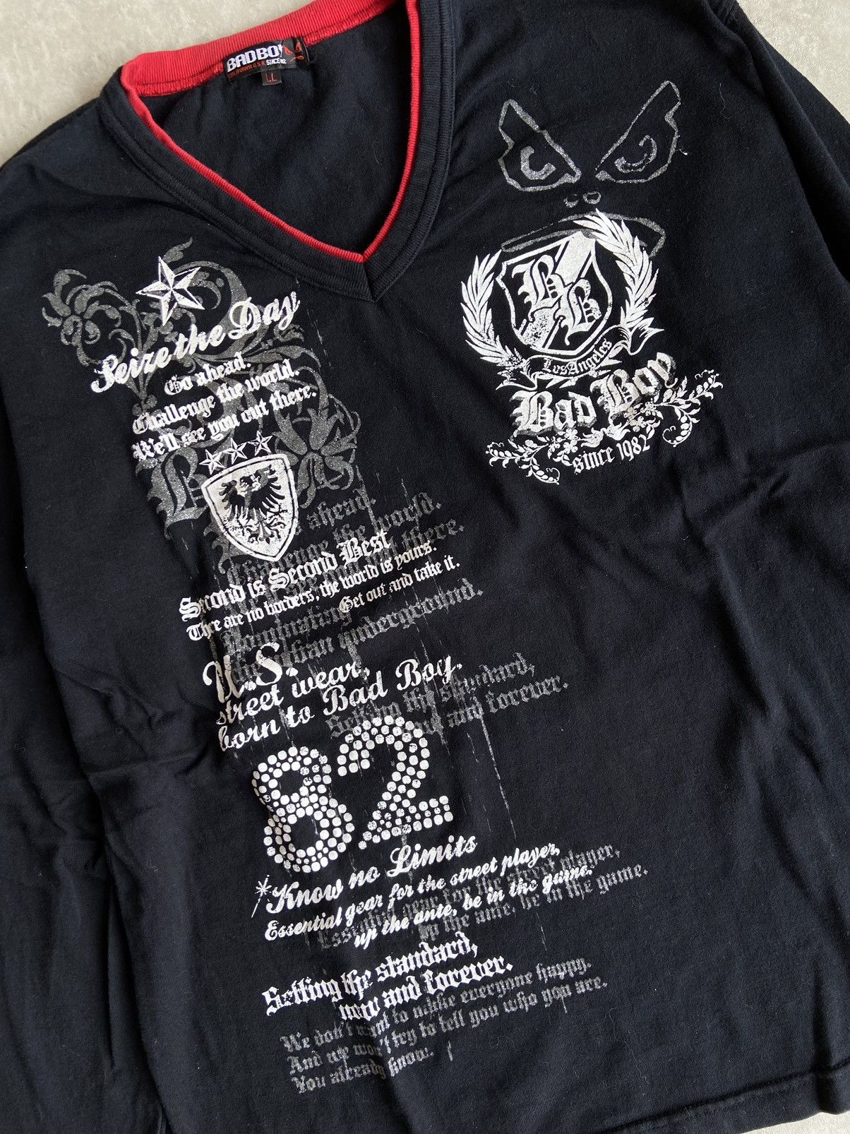 If Six Was Nine × Japanese Brand × Le Grande Bleu (L.G.B.) Y2K Bad Boy Poem Double Layer Long Sleeve Size US L / EU 52-54 / 3 - 2 Thumbnail