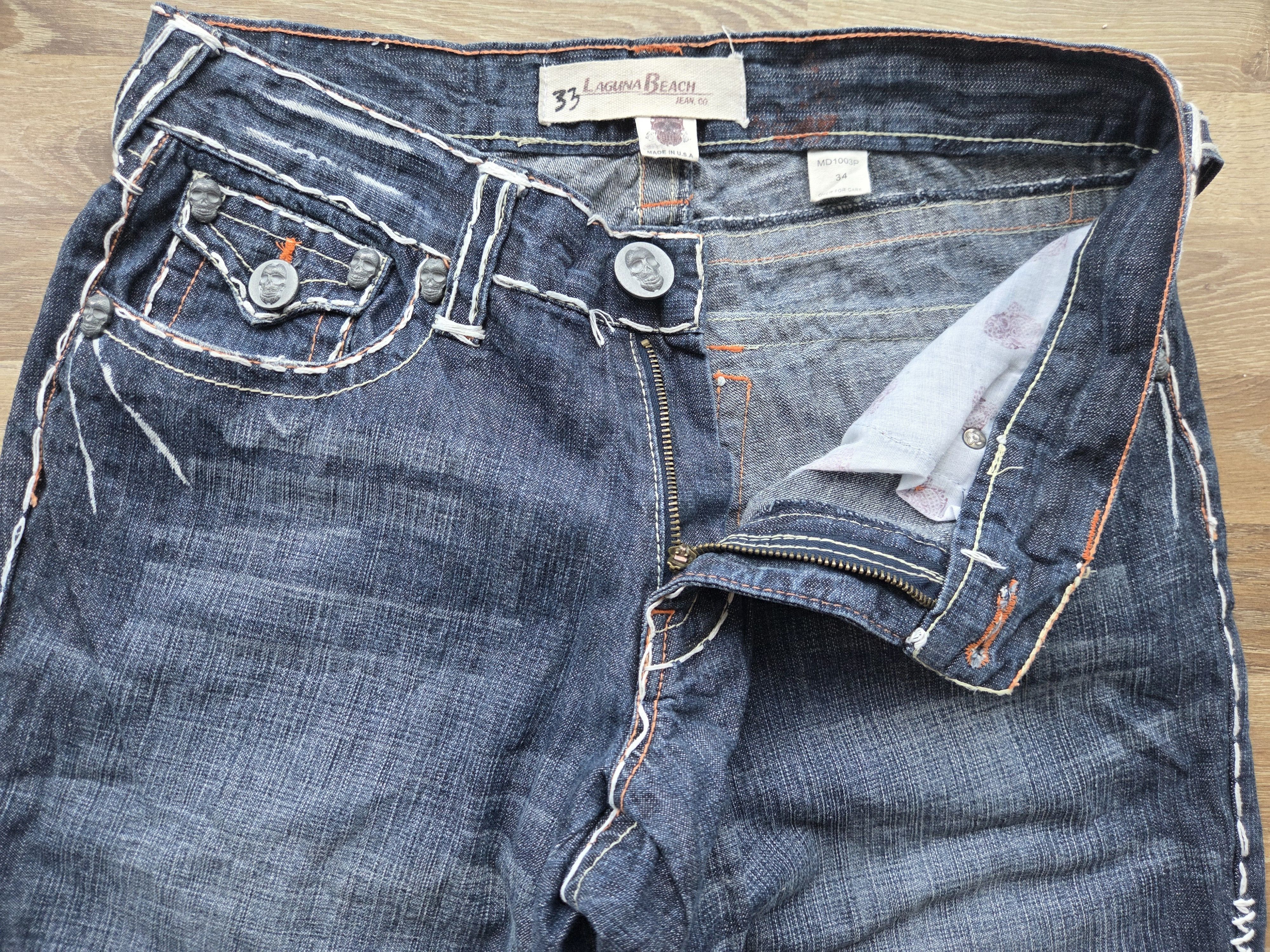 Vintage Vintage Laguna Beach Co USA Ripped Denim Jeans True Religion Size US 34 / EU 50 - 5 Thumbnail
