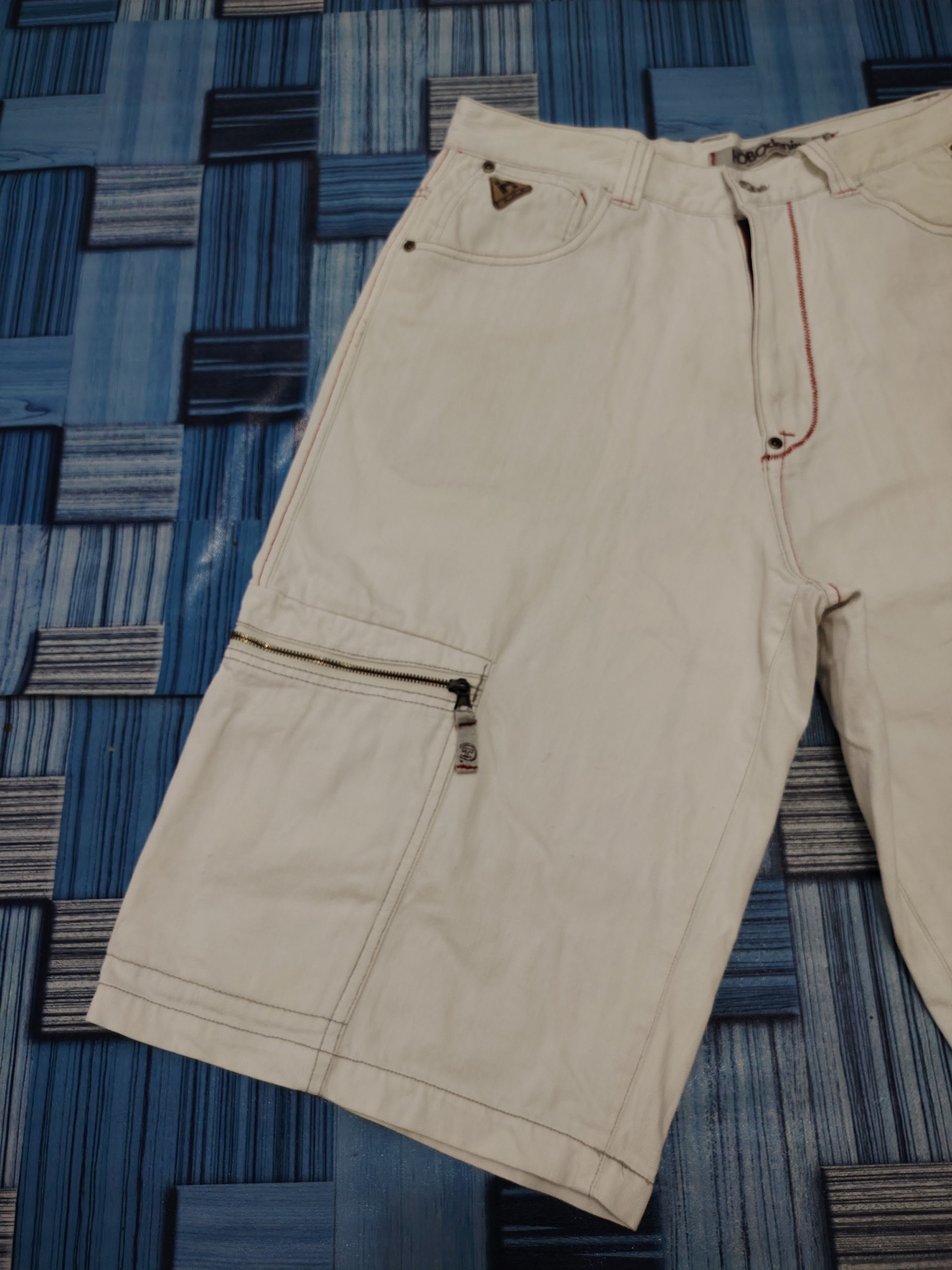 Hobo × JNCO × Southpole 💥Insane 90s HOBO DENIM Baggy Cargo SHORT Skate HIPHOP STYLe Size US 32 / EU 48 - 4 Thumbnail