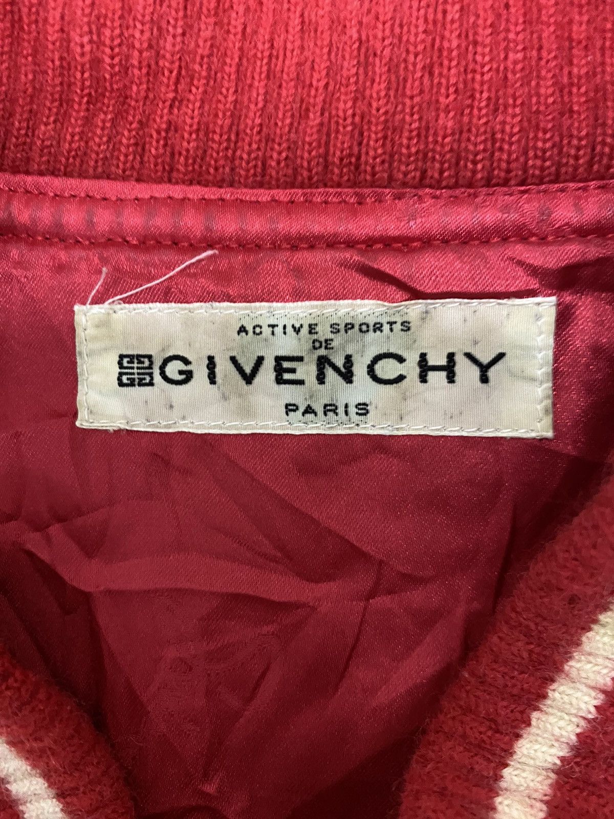 Givenchy Vintage Givenchy Wool Varsity Jacket Distressed Size US L / EU 52-54 / 3 - 18 Thumbnail