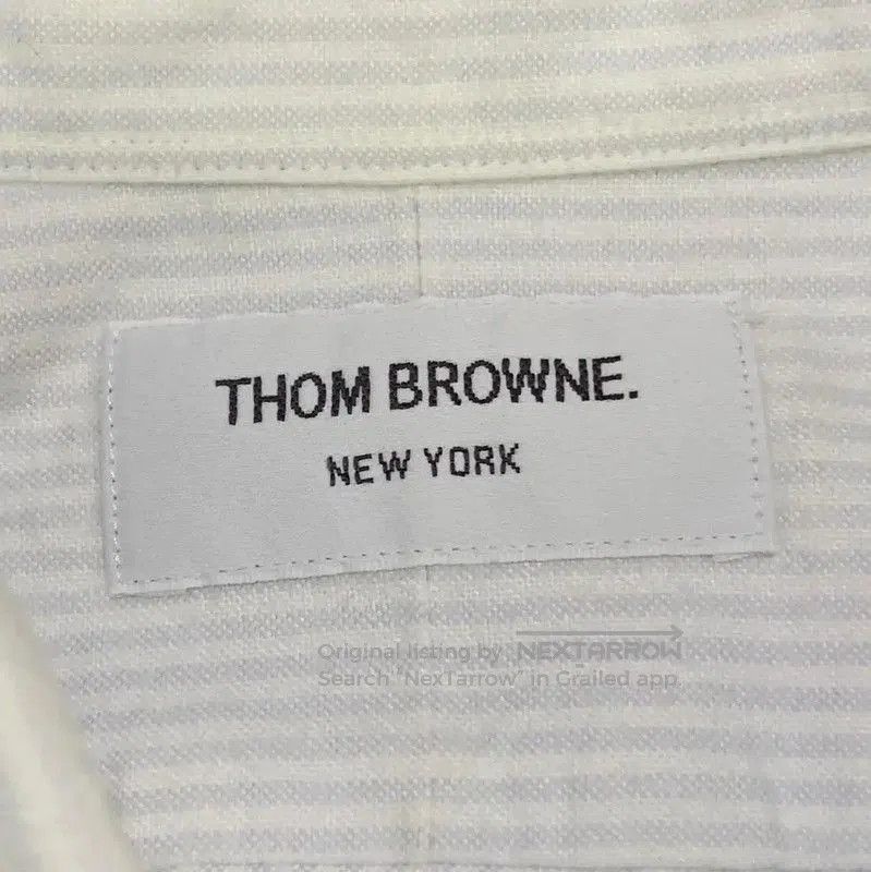 Thom Browne Thom Browne Striped White Long Sleeve Shirt . Size US M / EU 48-50 / 2 - 6 Thumbnail