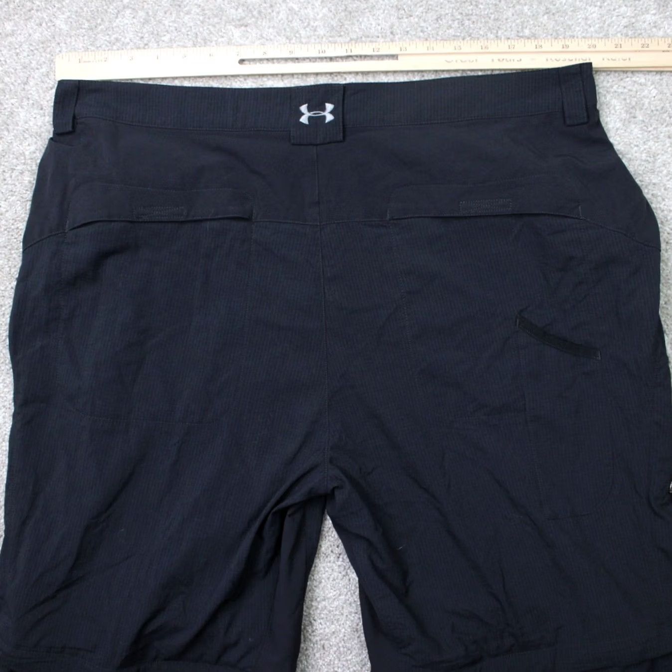 Under Armour Under Armour Pants Mens 40x32 Black Convertible Zip Off Nylon Stretch Activewear Regular Fit Straight Ankle - Gym & Training Mens Black 40x32 Size US 40 / EU 56 - 7 Thumbnail
